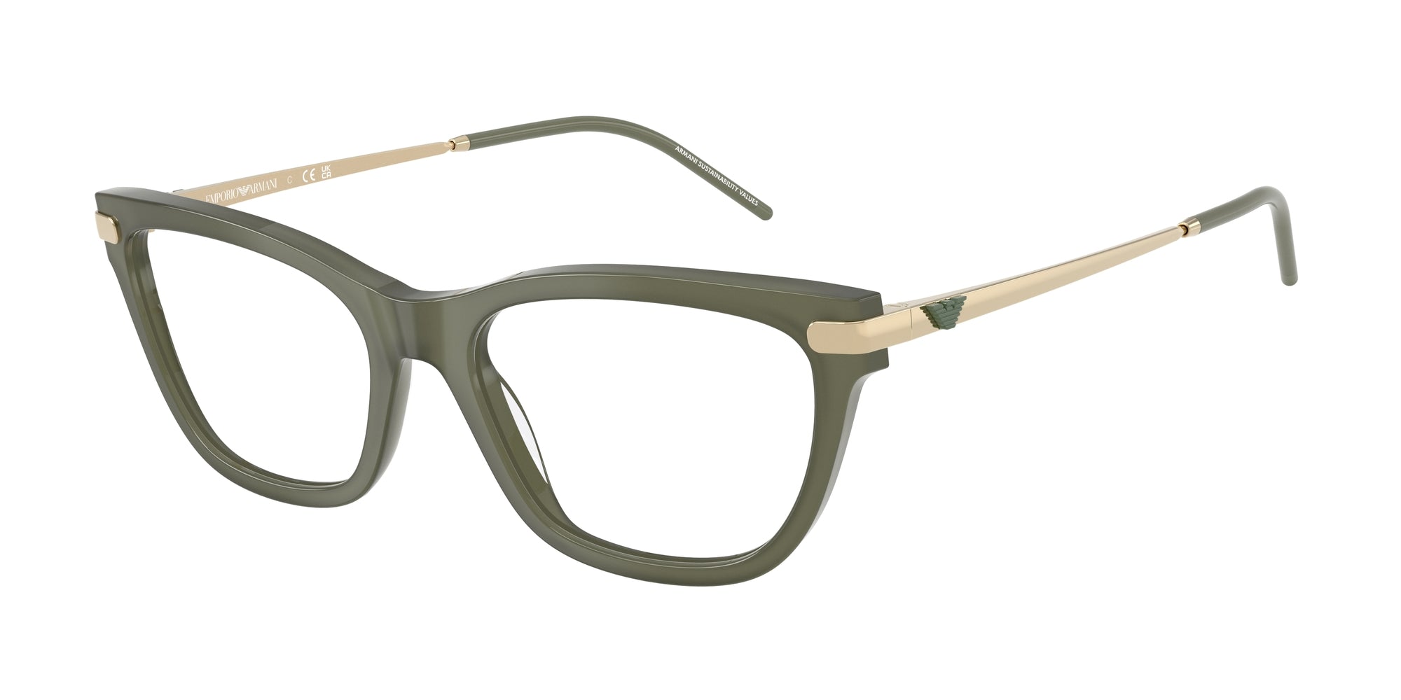 Emporio Armani Donna Emporio Armani EA3262 6264 Montature da vista Acetato Verde Cat Eye Normale Emporio Armani Donna Emporio Armani EA3262 6264 Montature da vista Acetato Verde Cat Eye Normale