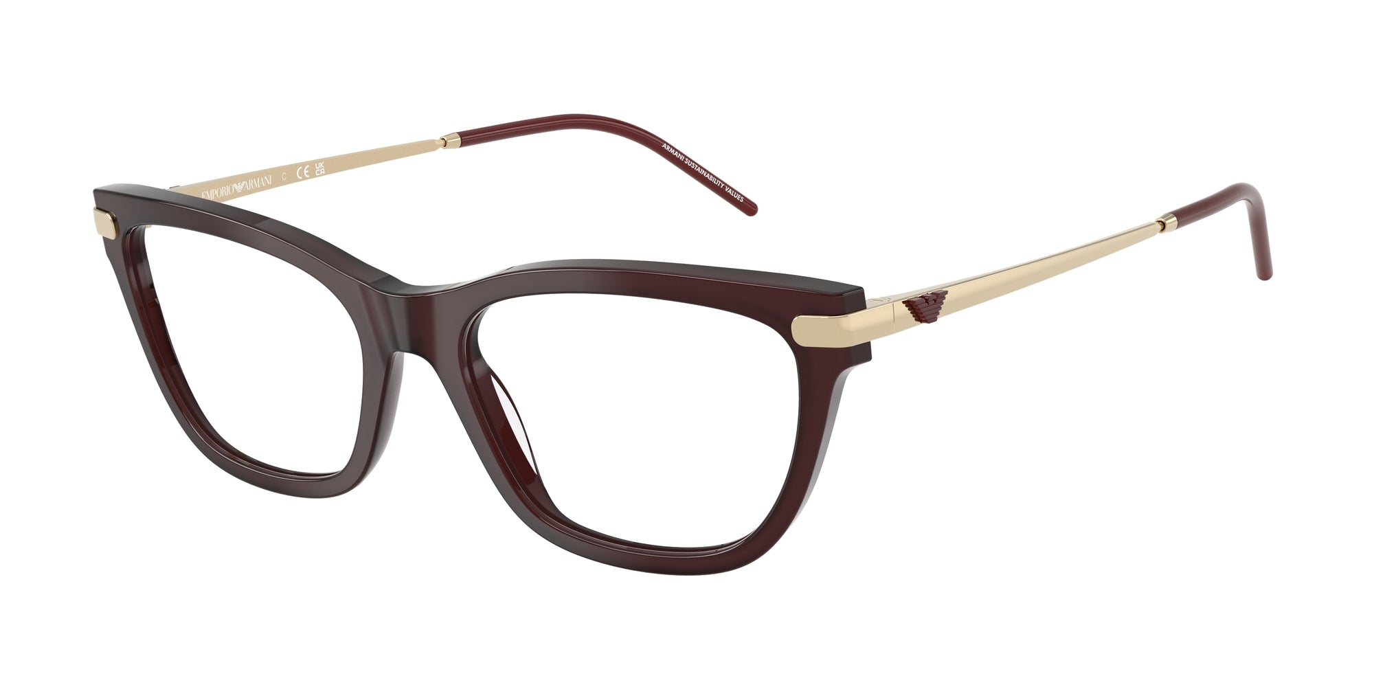 Emporio Armani Donna Emporio Armani EA3262 6265 Montature da vista Acetato Bordeaux Cat Eye Normale Emporio Armani Donna Emporio Armani EA3262 6265 Montature da vista Acetato Bordeaux Cat Eye Normale