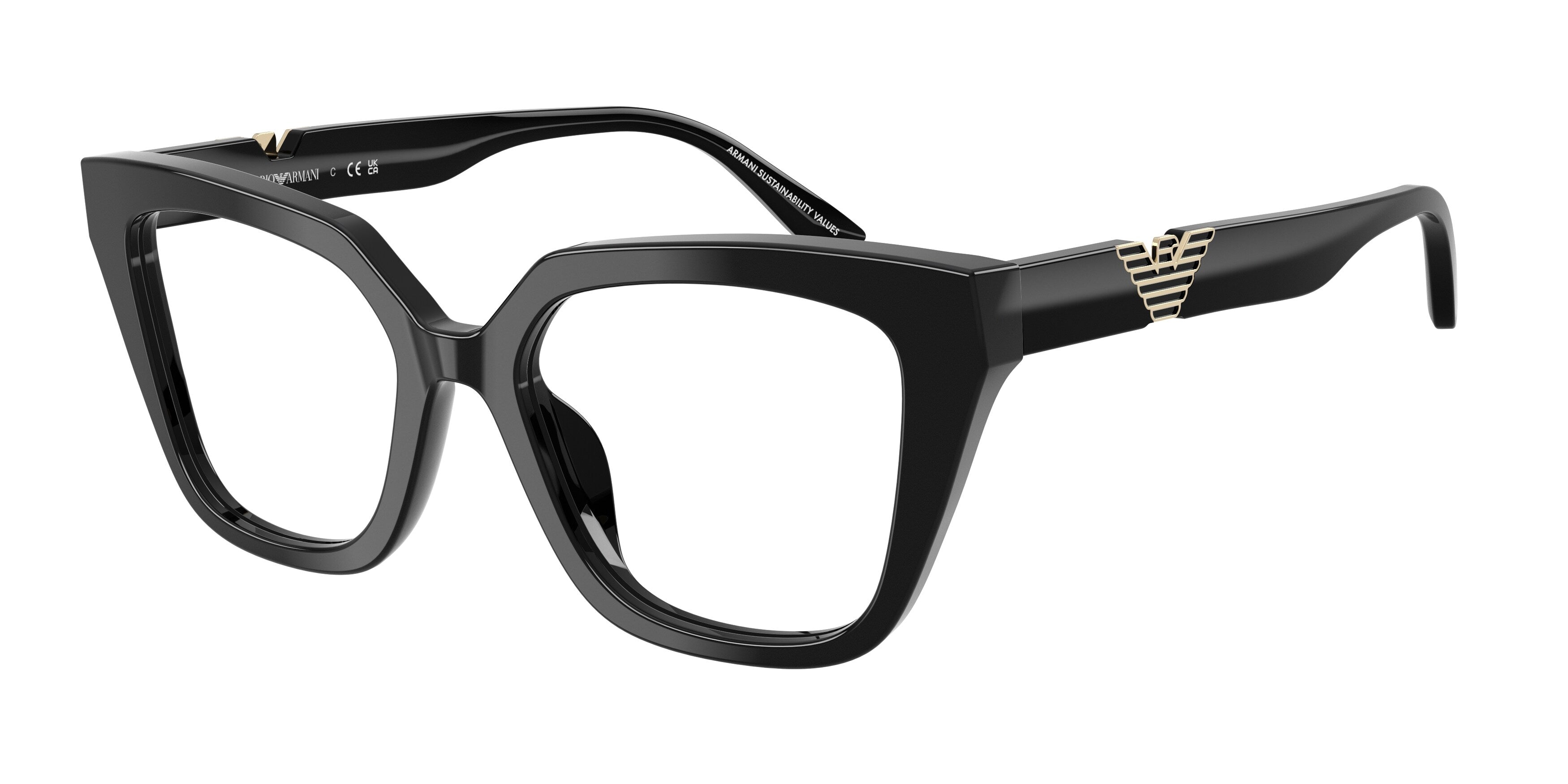 Emporio Armani Donna Emporio Armani EA3267U 5017 Montature da vista Acetato Nero Cat Eye Normale Emporio Armani Donna Emporio Armani EA3267U 5017 Montature da vista Acetato Nero Cat Eye Normale