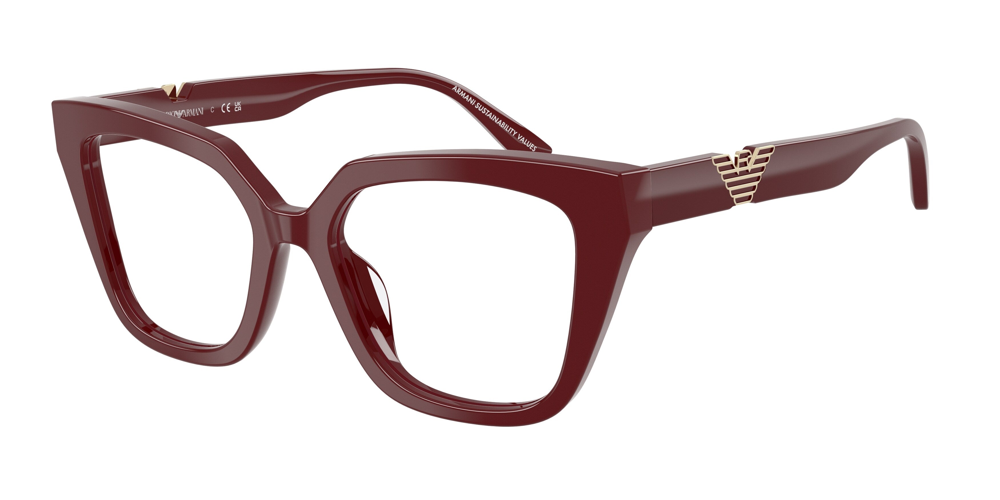 Emporio Armani Donna Emporio Armani EA3267U 6323 Montature da vista Acetato Rosso Cat Eye Normale Emporio Armani Donna Emporio Armani EA3267U 6323 Montature da vista Acetato Rosso Cat Eye Normale