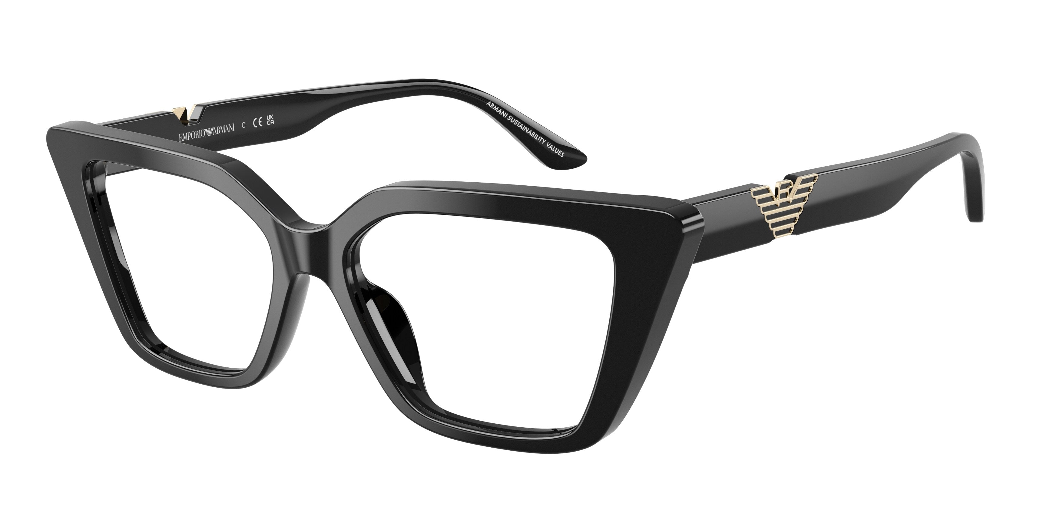 Emporio Armani Donna Emporio Armani EA3273U 5017 Montature da vista Acetato Nero Cat Eye Normale