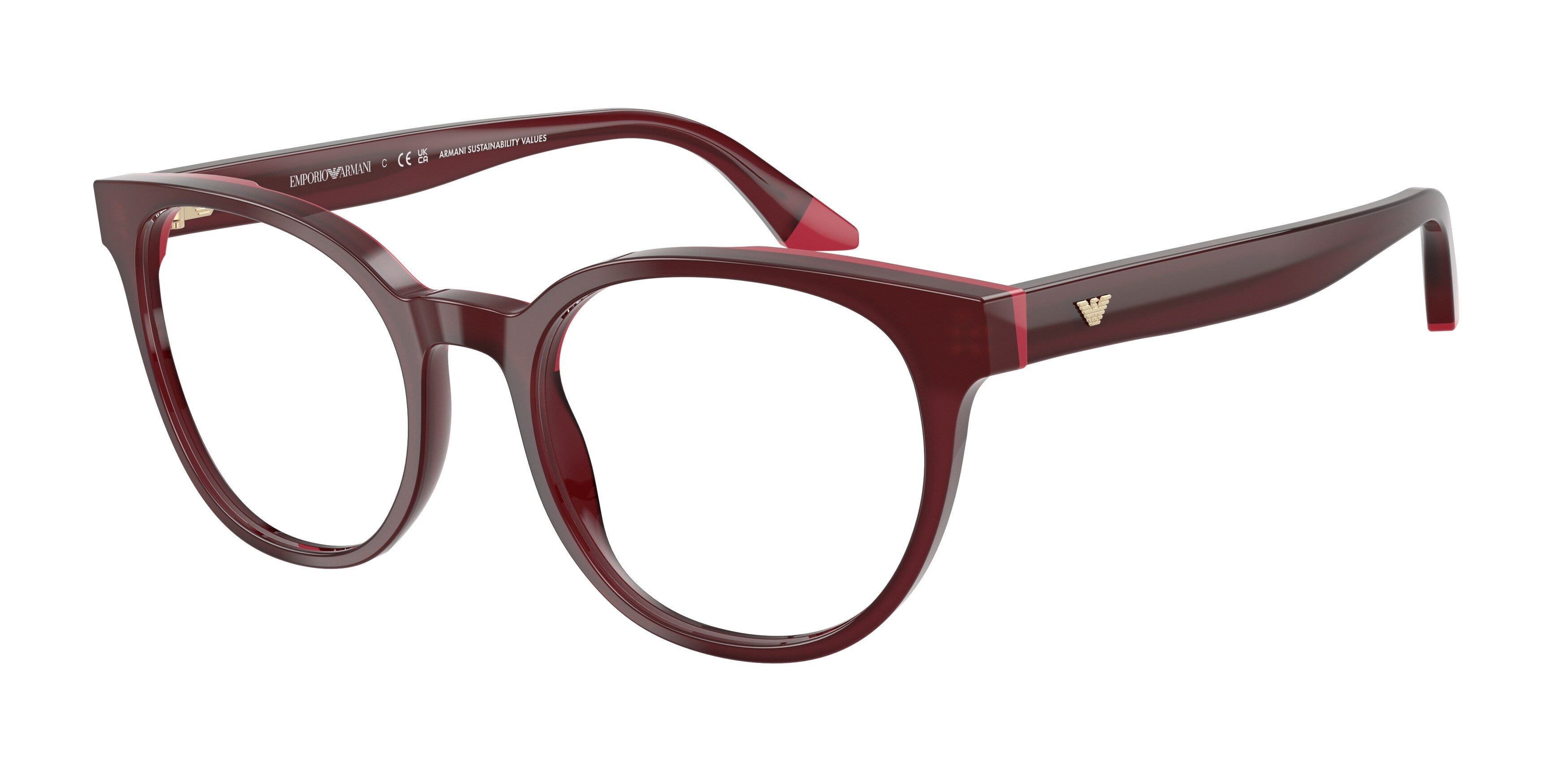 Emporio Armani Donna Emporio Armani EA3274 6320 Montature da vista Acetato Rosso Rotonda Normale Emporio Armani Donna Emporio Armani EA3274 6320 Montature da vista Acetato Rosso Rotonda Normale