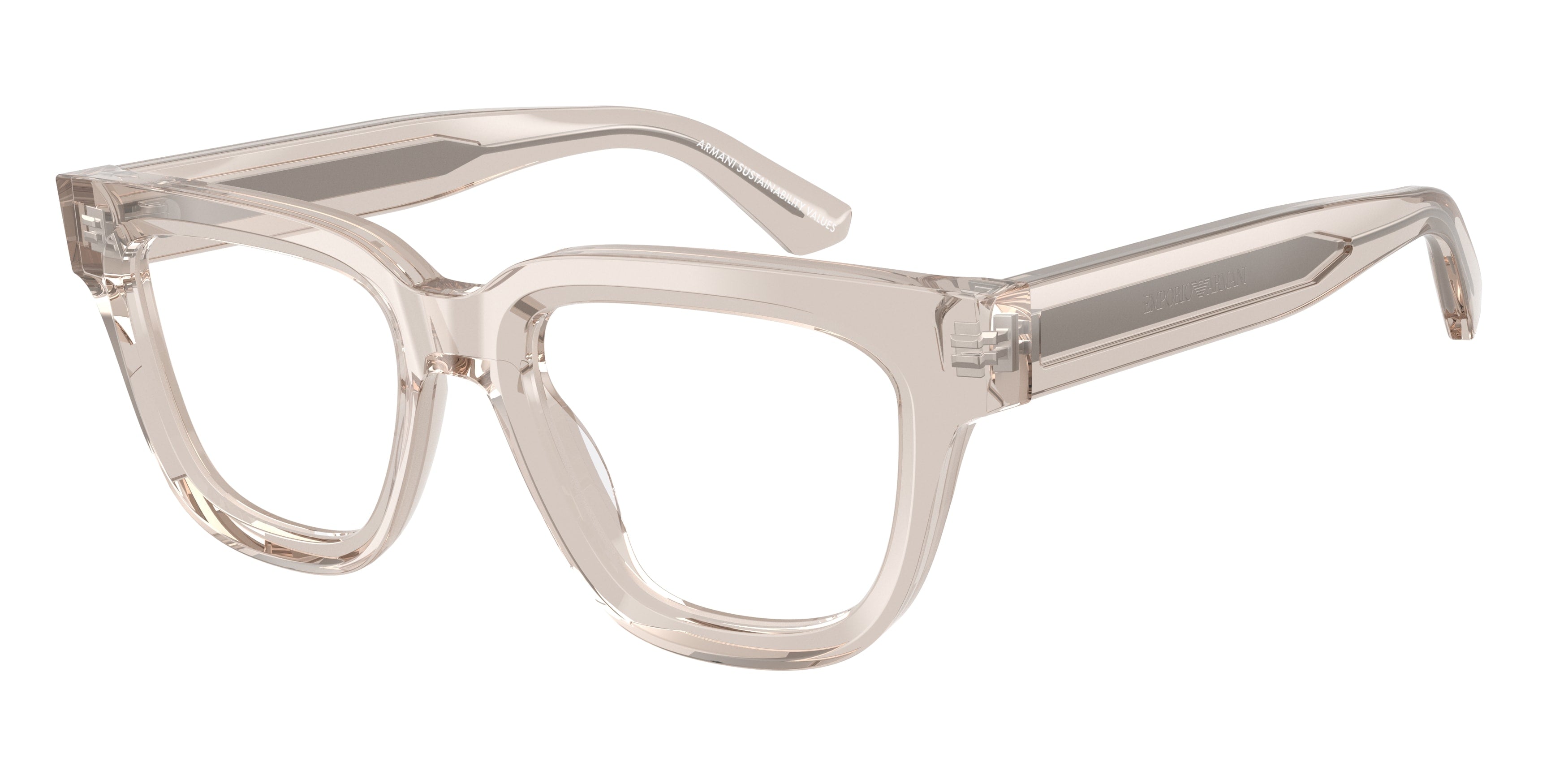 Emporio Armani Donna Emporio Armani EA3281 6363 Montature da vista Acetato Marrone Trasparente Geometrica Normale