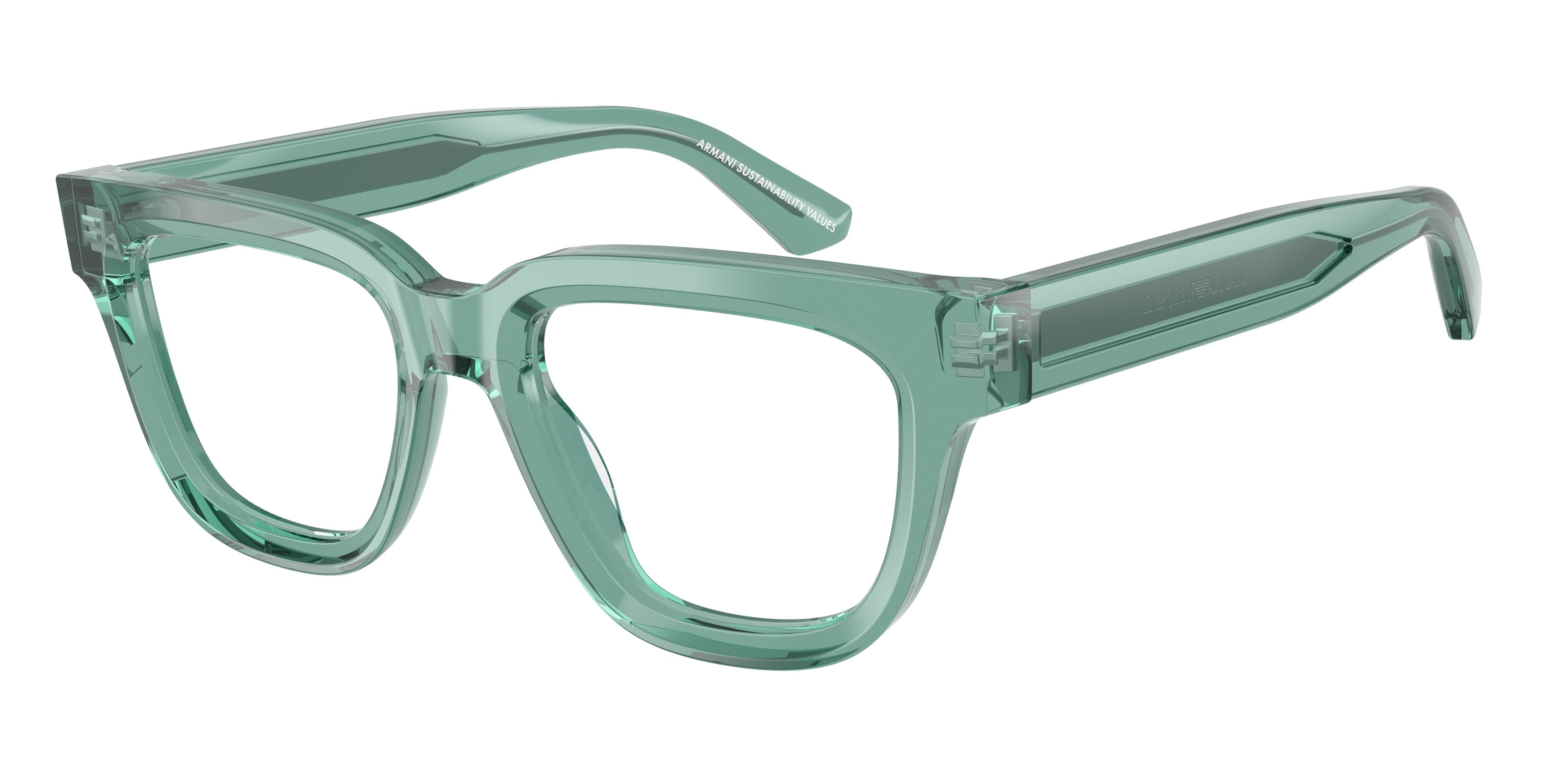 Emporio Armani Donna Emporio Armani EA3281 6365 Montature da vista Acetato Verde Trasparente Geometrica Normale Emporio Armani Donna Emporio Armani EA3281 6365 Montature da vista Acetato Verde Trasparente Geometrica Normale