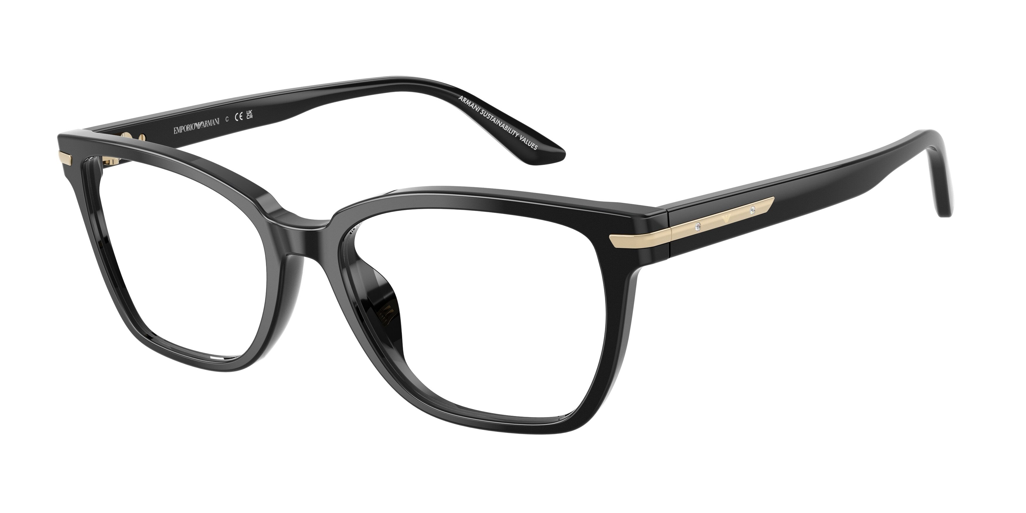 Emporio Armani Donna Emporio Armani EA3282BU 5017 Montature da vista Acetato Nero Trasparente Cat Eye Normale Emporio Armani Donna Emporio Armani EA3282BU 5017 Montature da vista Acetato Nero Trasparente Cat Eye Normale