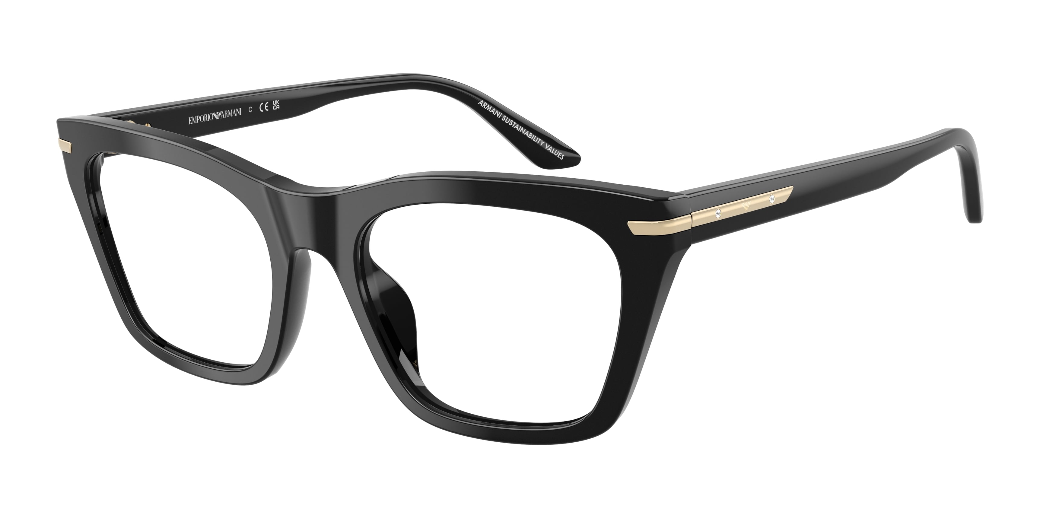 Emporio Armani Donna Emporio Armani EA3283BU 5017 Montature da vista Acetato Nero Trasparente Cat Eye Normale Emporio Armani Donna Emporio Armani EA3283BU 5017 Montature da vista Acetato Nero Trasparente Cat Eye Normale