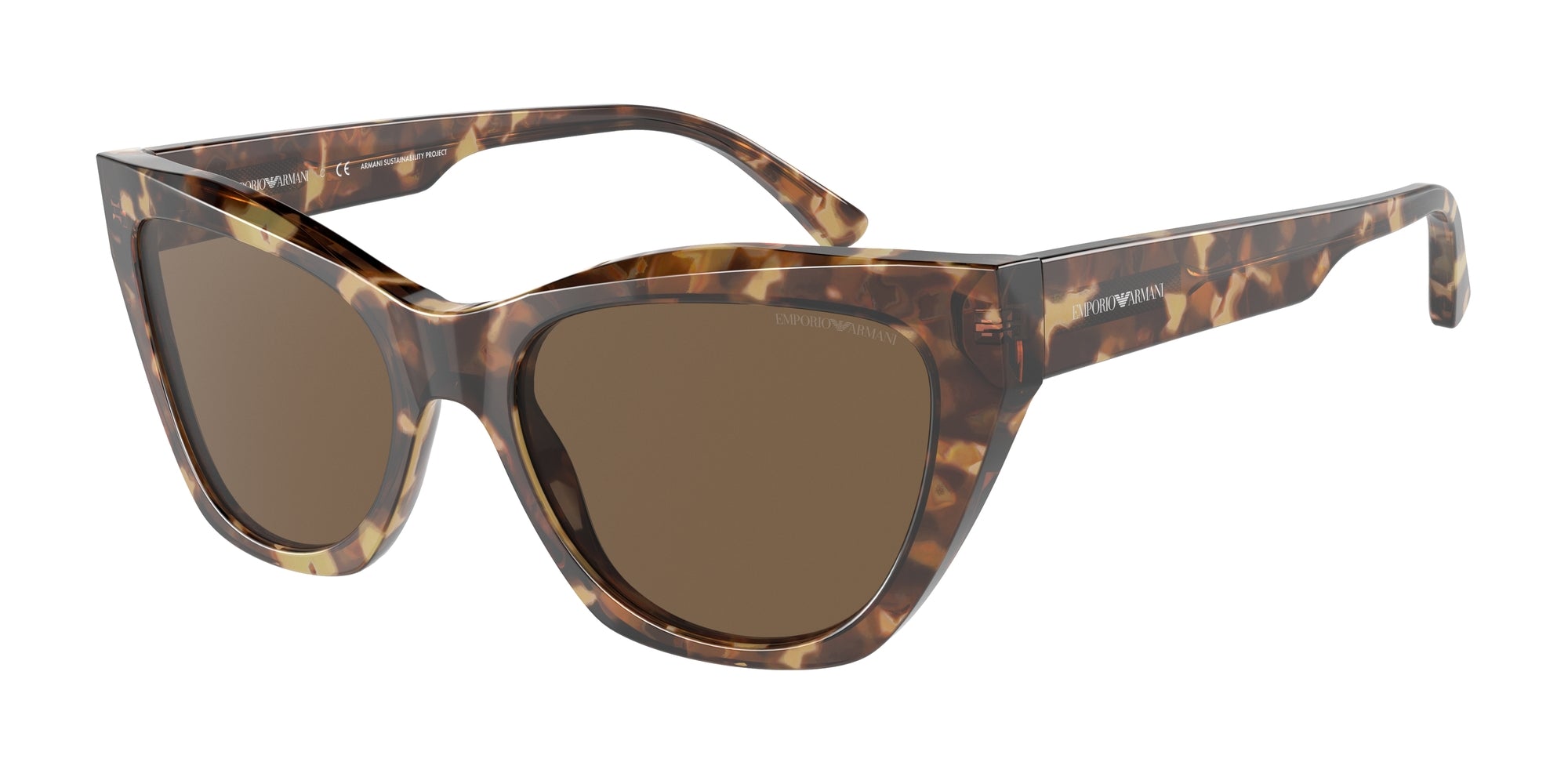 Emporio Armani Donna Emporio Armani EA4176 502573 Occhiali da sole Acetato Marrone Marrone Cat Eye Normale Emporio Armani Donna Emporio Armani EA4176 502573 Occhiali da sole Acetato Marrone Marrone Cat Eye Normale
