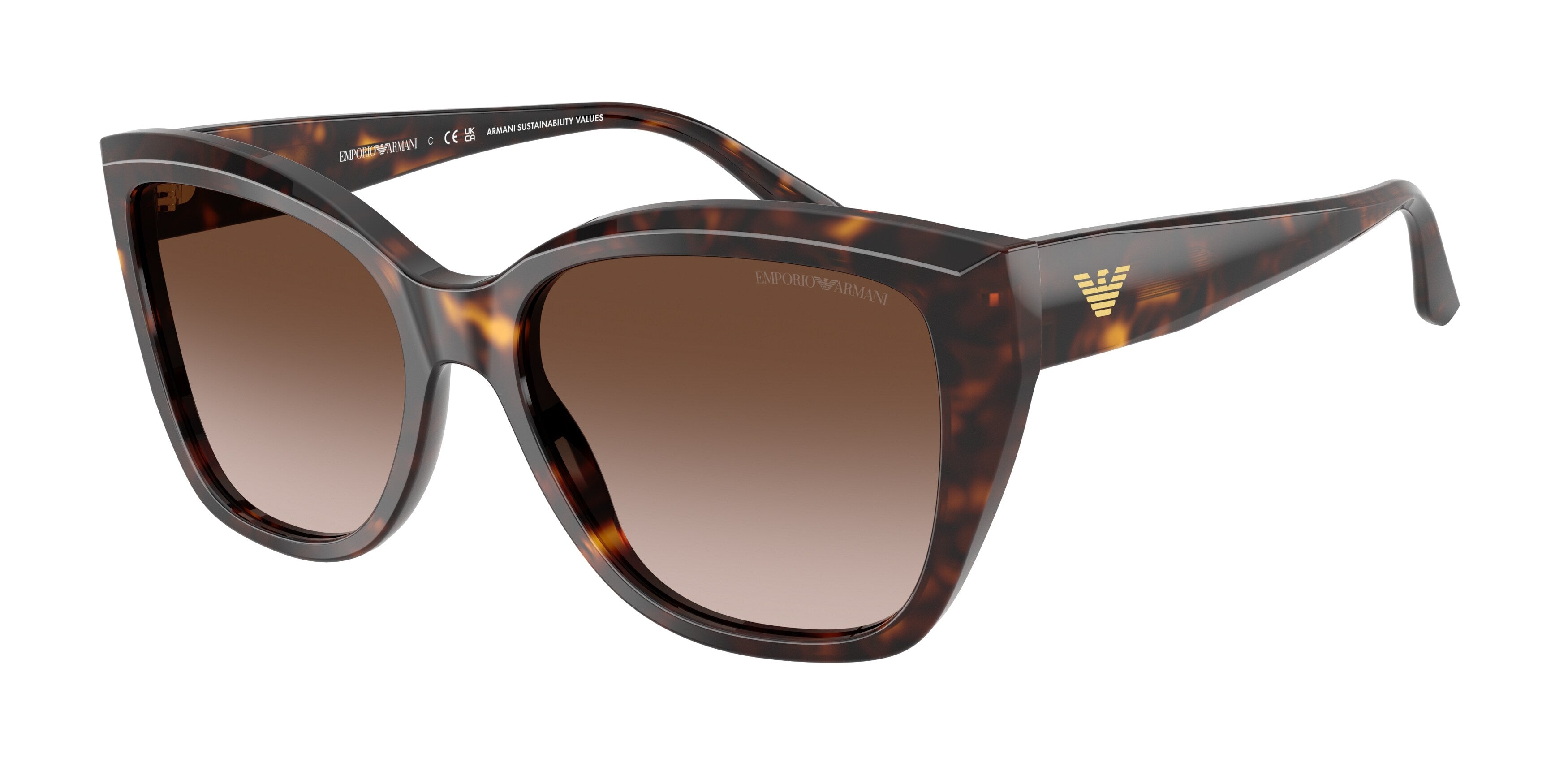 Emporio Armani Donna Emporio Armani EA4198 502613 Occhiali da sole Acetato Tartaruga Marrone Cat Eye Normale Sfumato Emporio Armani Donna Emporio Armani EA4198 502613 Occhiali da sole Acetato Tartaruga Marrone Cat Eye Normale Sfumato