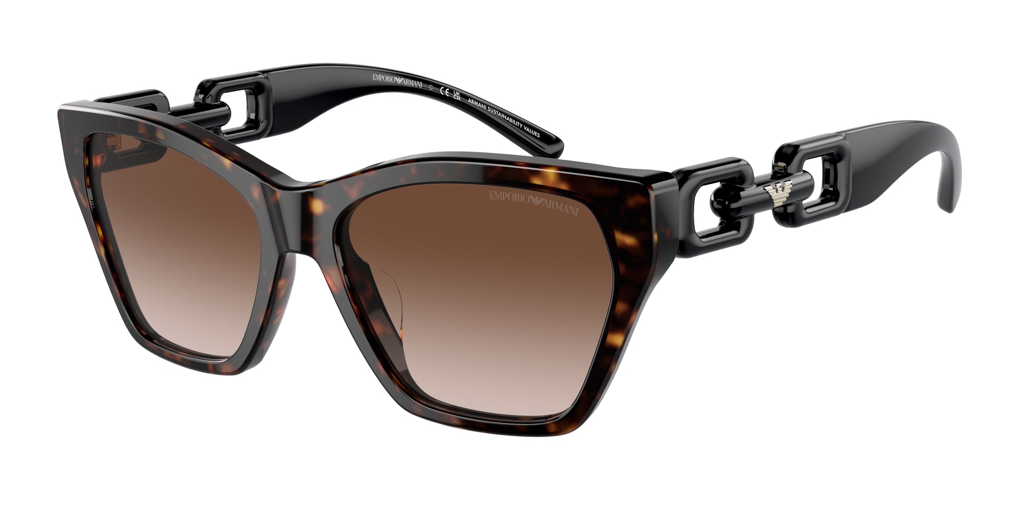 Emporio Armani Donna Emporio Armani EA4203U 502613 Occhiali da sole Acetato Tartaruga Marrone Cat Eye Normale Sfumato Emporio Armani Donna Emporio Armani EA4203U 502613 Occhiali da sole Acetato Tartaruga Marrone Cat Eye Normale Sfumato