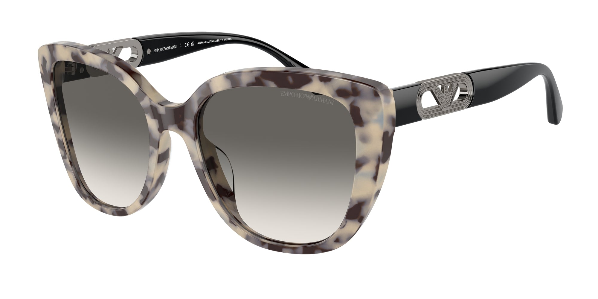 Emporio Armani Donna Emporio Armani EA4214U 605811 Occhiali da sole Acetato Marrone Grigio Farfalla Normale Sfumato Emporio Armani Donna Emporio Armani EA4214U 605811 Occhiali da sole Acetato Marrone Grigio Farfalla Normale Sfumato