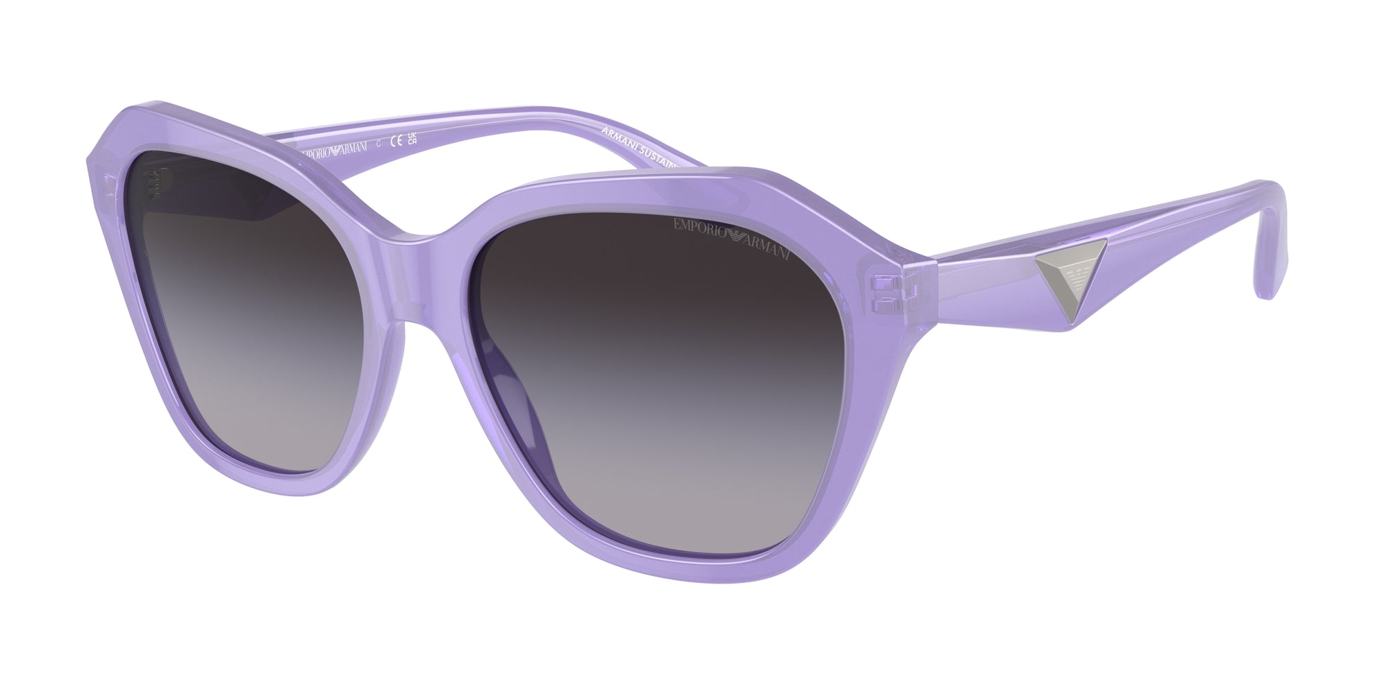 Emporio Armani Donna Emporio Armani EA4221 61178G Occhiali da sole Acetato Viola Grigio Geometrica Normale Sfumato Emporio Armani Donna Emporio Armani EA4221 61178G Occhiali da sole Acetato Viola Grigio Geometrica Normale Sfumato