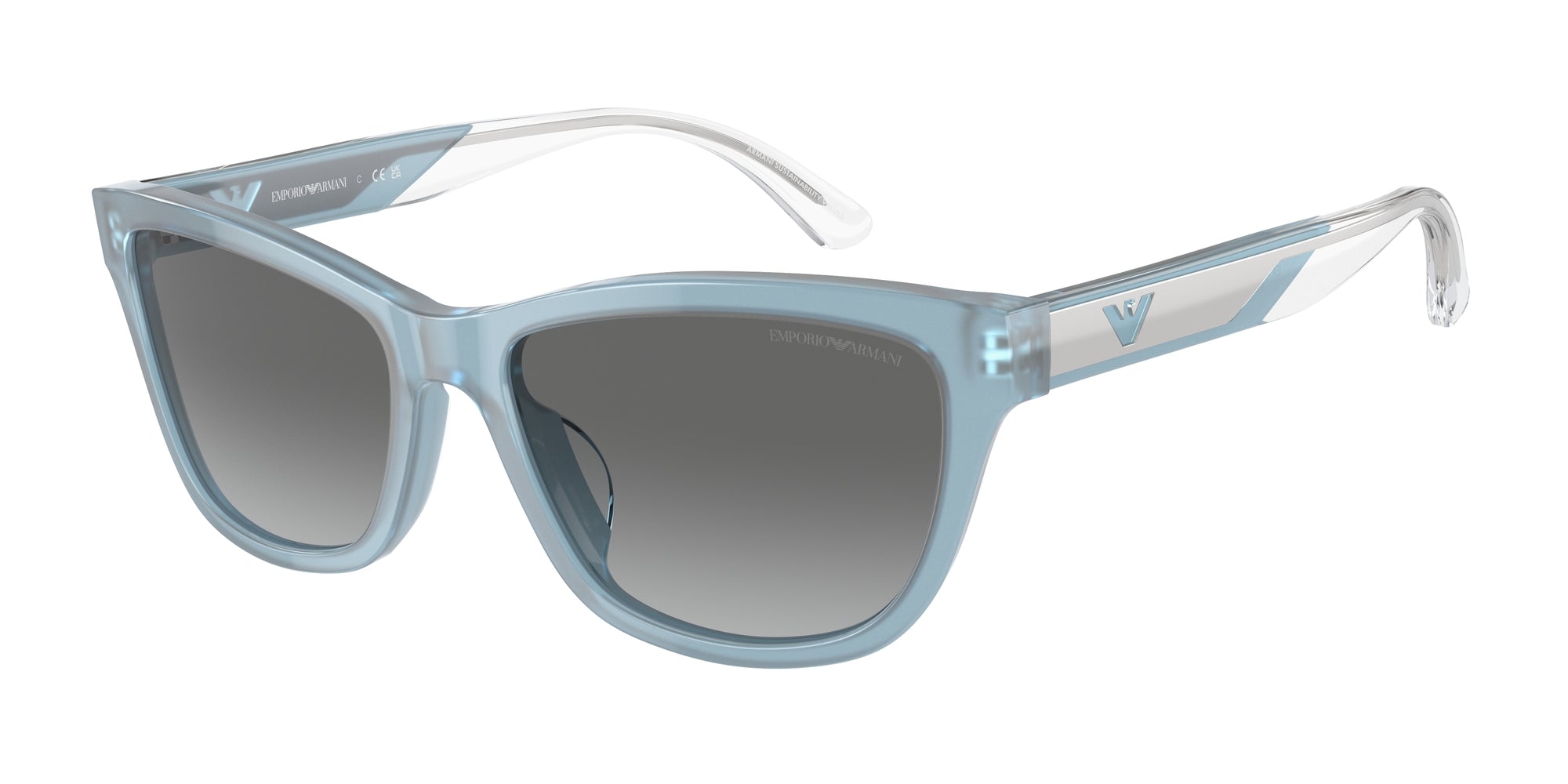 Emporio Armani Donna Emporio Armani EA4227U 609611 Occhiali da sole Acetato Blu Grigio Cat Eye Normale Sfumato Emporio Armani Donna Emporio Armani EA4227U 609611 Occhiali da sole Acetato Blu Grigio Cat Eye Normale Sfumato