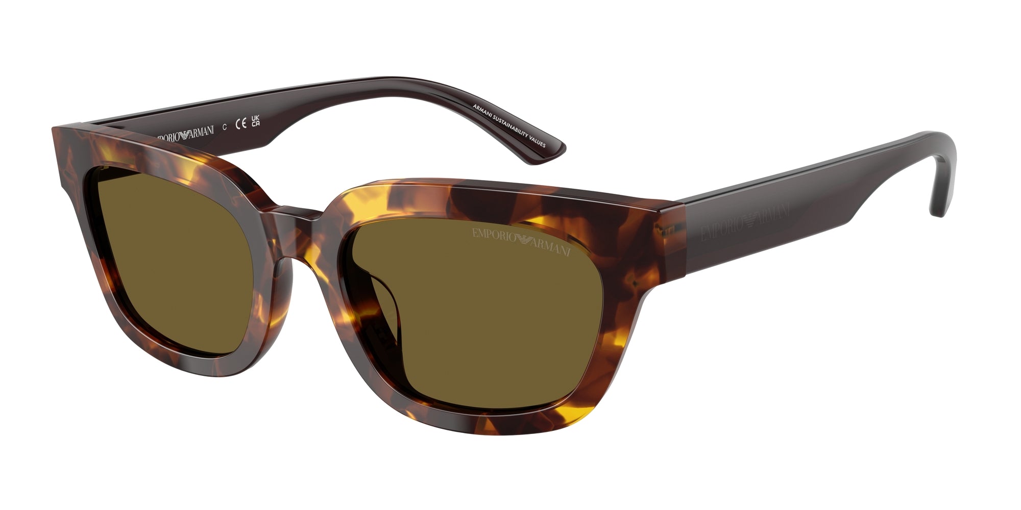 Emporio Armani Donna Emporio Armani EA4233U 618173 Occhiali da sole Acetato Tartaruga Marrone Geometrica Normale Emporio Armani Donna Emporio Armani EA4233U 618173 Occhiali da sole Acetato Tartaruga Marrone Geometrica Normale