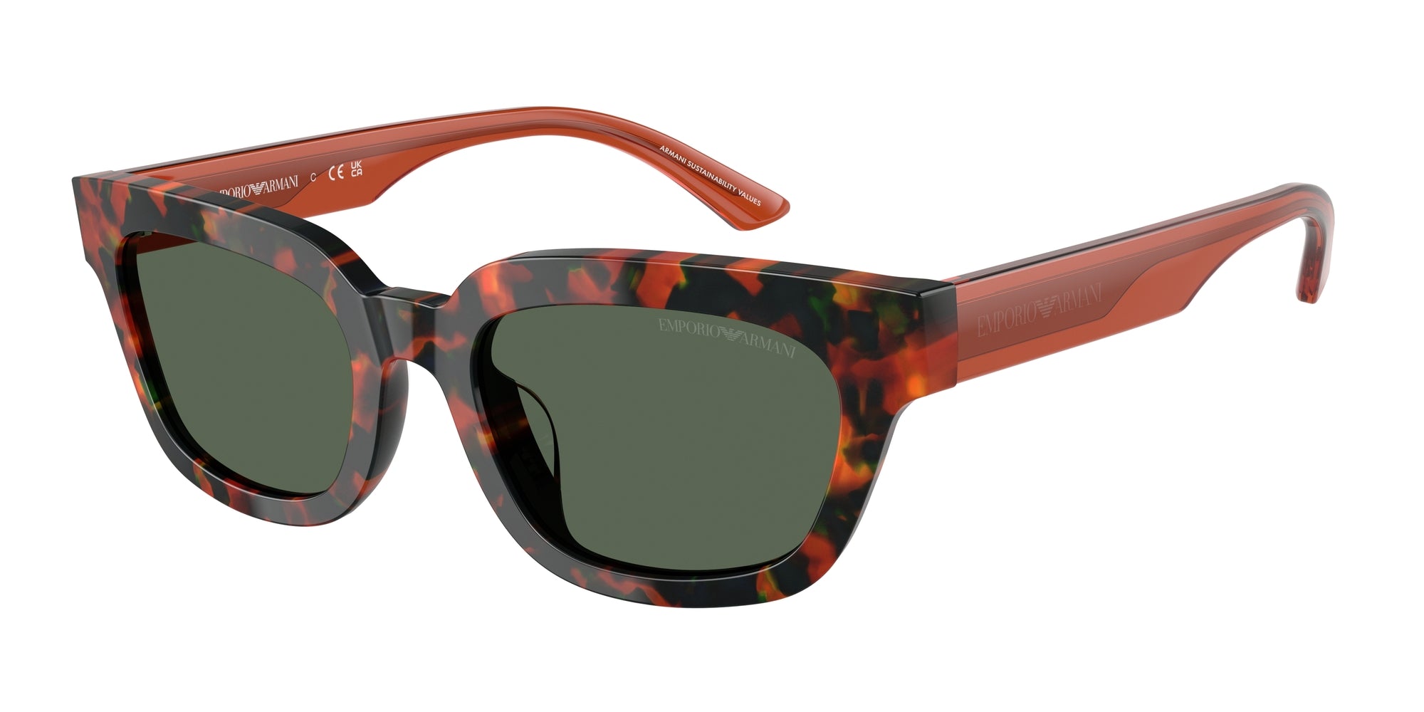 Emporio Armani Donna Emporio Armani EA4233U 618271 Occhiali da sole Acetato Tartaruga Verde Geometrica Normale Emporio Armani Donna Emporio Armani EA4233U 618271 Occhiali da sole Acetato Tartaruga Verde Geometrica Normale