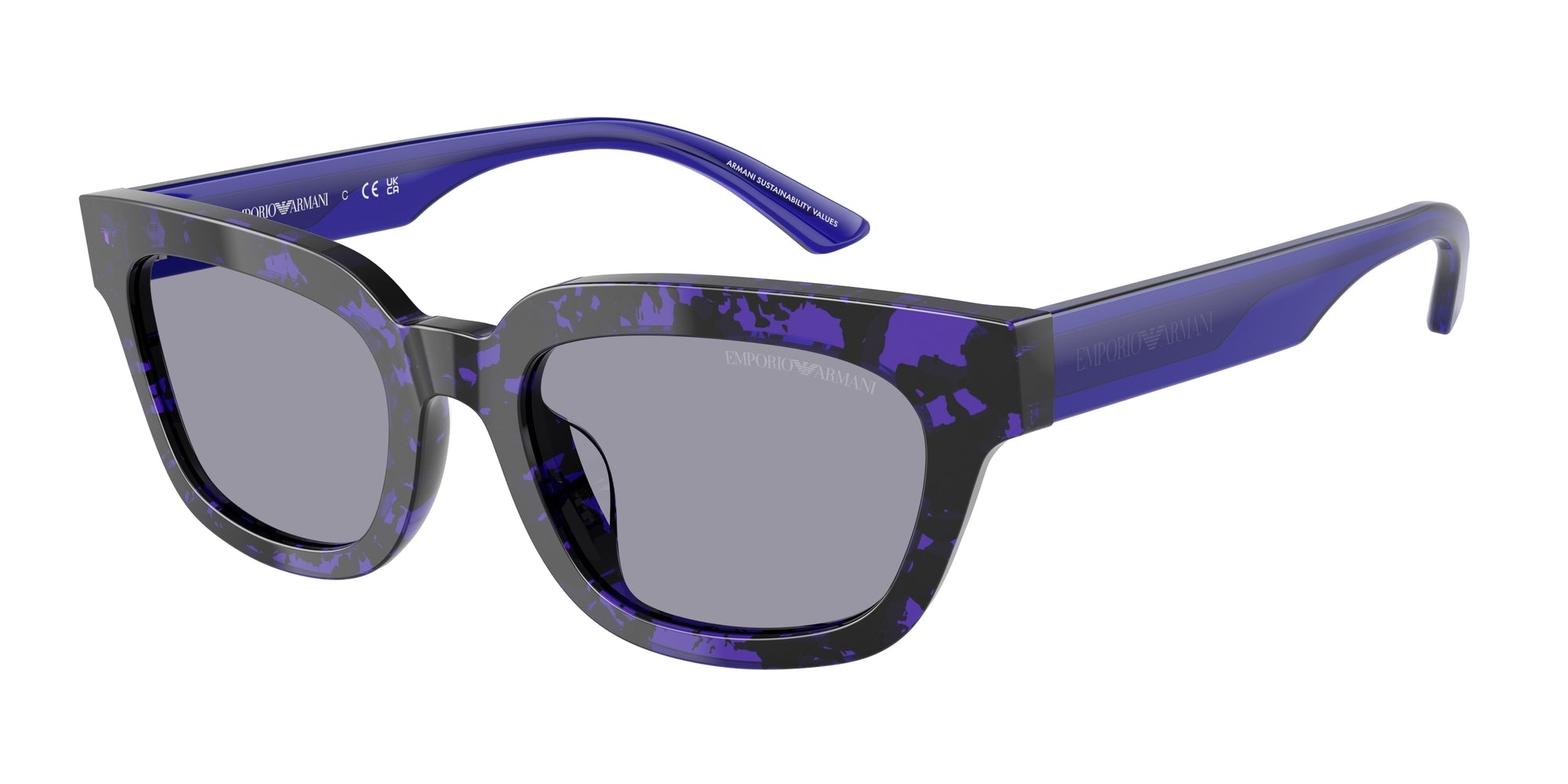 Emporio Armani Donna Emporio Armani EA4233U 618380 Occhiali da sole Acetato Viola Blu Geometrica Normale