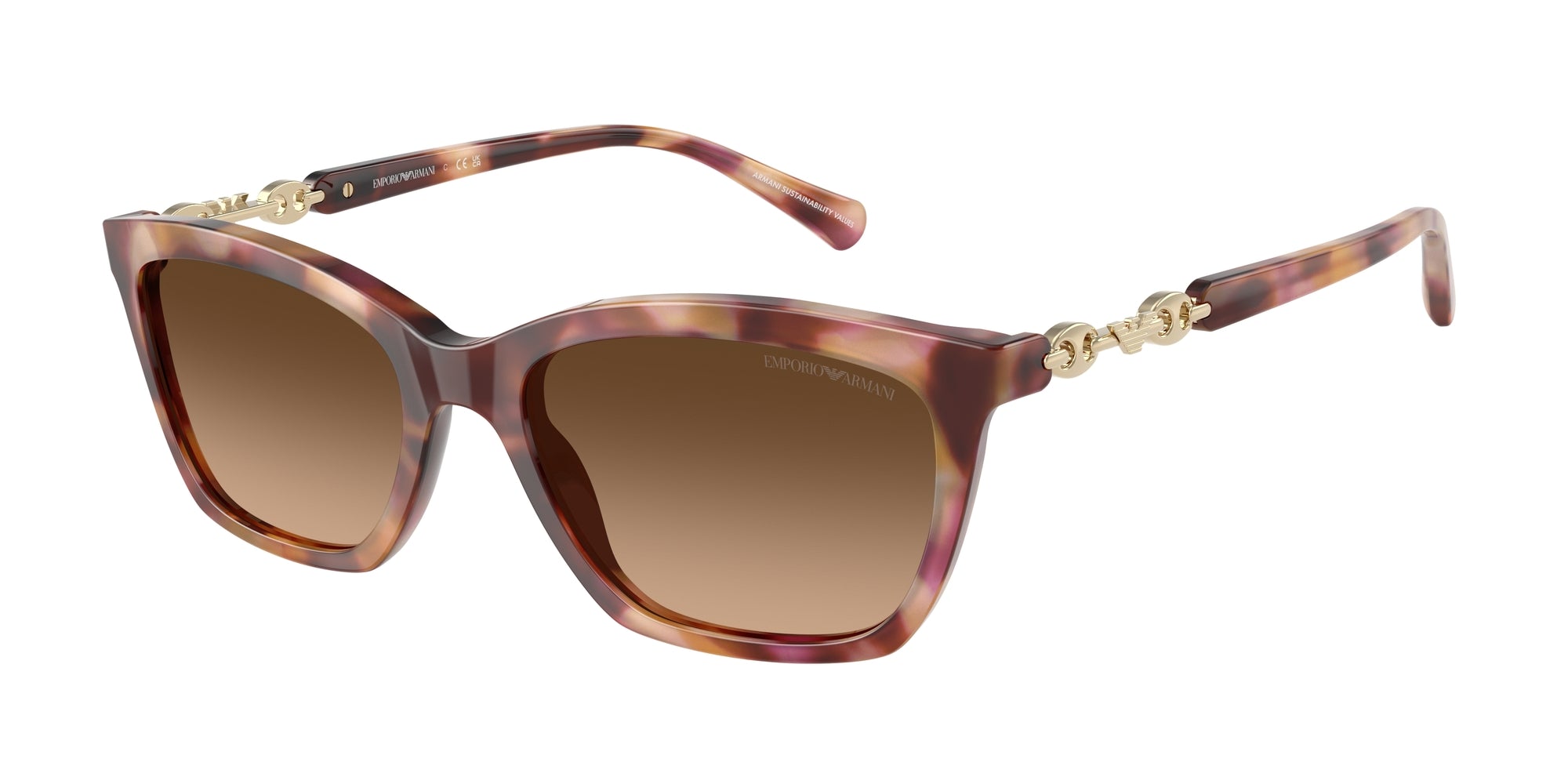 Emporio Armani Donna Emporio Armani EA4238 619674 Occhiali da sole Acetato Rosso Marrone Cat Eye Normale Sfumato Emporio Armani Donna Emporio Armani EA4238 619674 Occhiali da sole Acetato Rosso Marrone Cat Eye Normale Sfumato