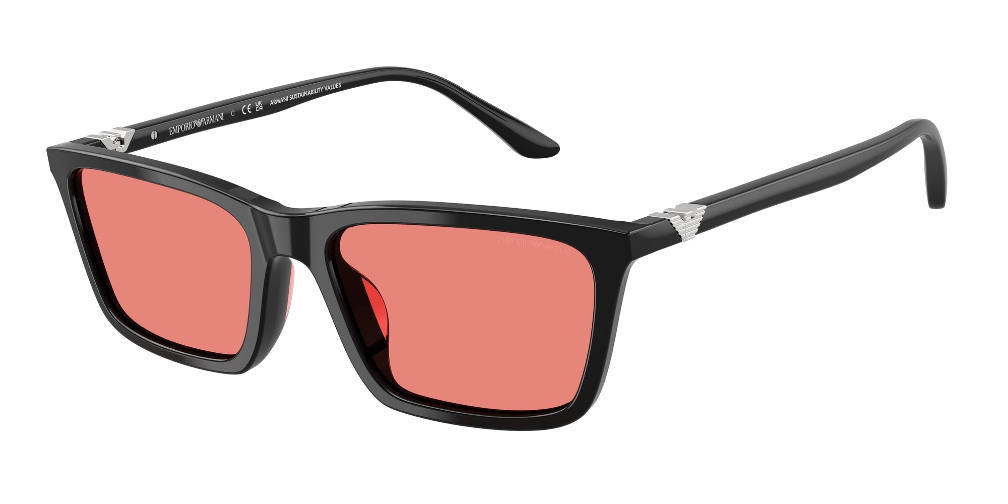 Emporio Armani Donna Emporio Armani EA4239U 501784 Occhiali da sole Acetato Nero Rosa Squadrata Normale Emporio Armani Donna Emporio Armani EA4239U 501784 Occhiali da sole Acetato Nero Rosa Squadrata Normale