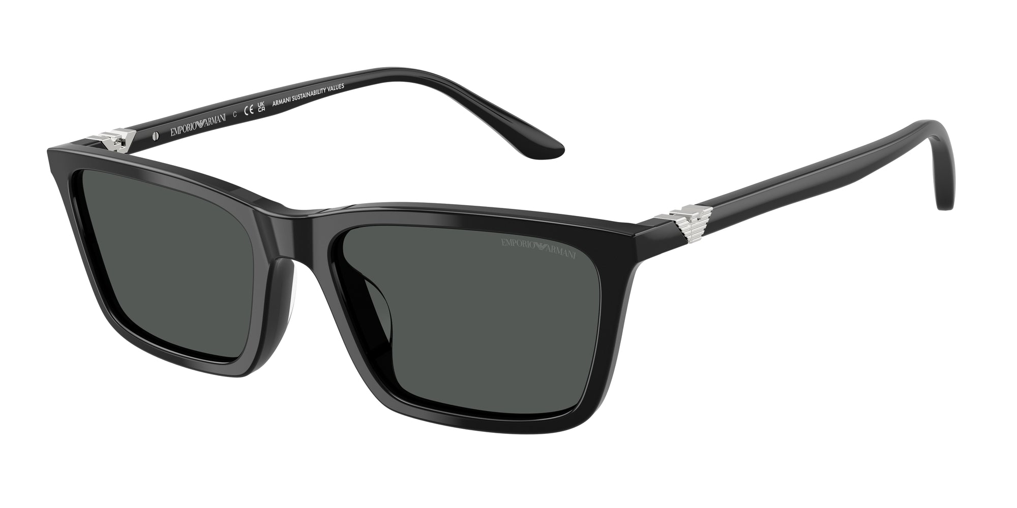 Emporio Armani Donna Emporio Armani EA4239U 501787 Occhiali da sole Acetato Nero Grigio Squadrata Normale Emporio Armani Donna Emporio Armani EA4239U 501787 Occhiali da sole Acetato Nero Grigio Squadrata Normale