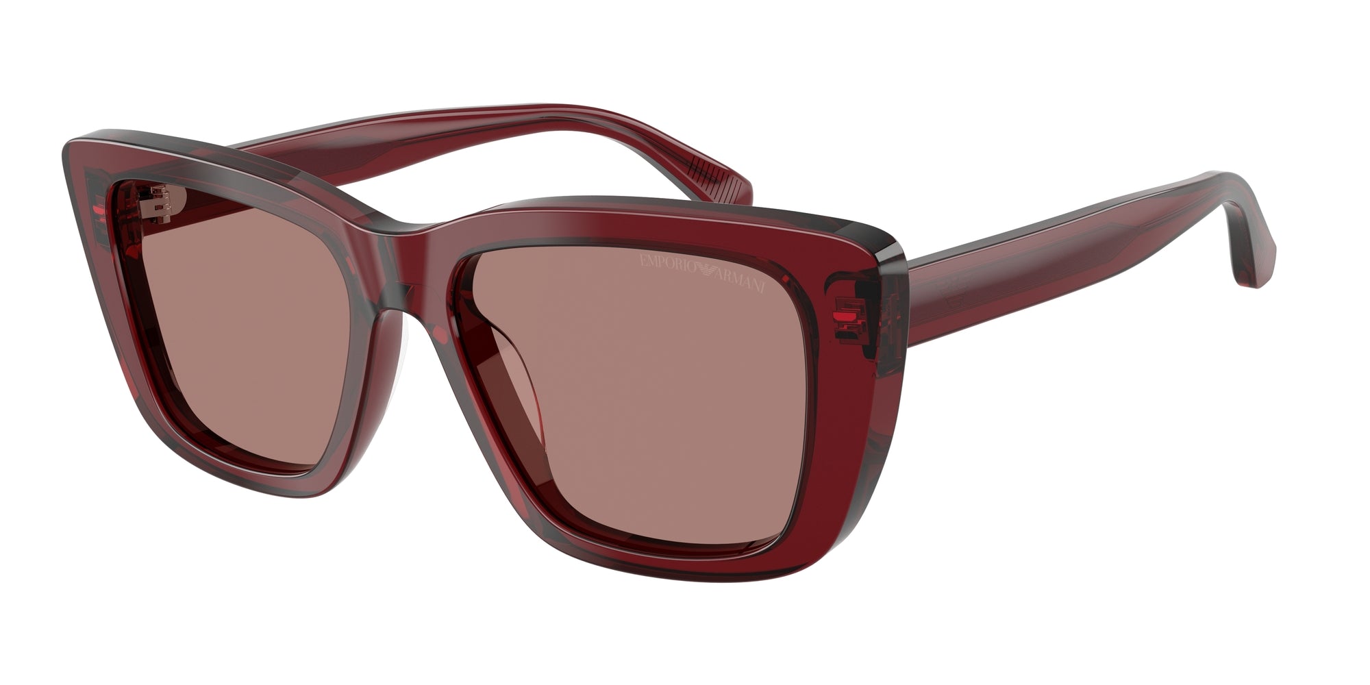 Emporio Armani Donna Emporio Armani EA4246U 625473 Occhiali da sole Acetato Rosso Marrone Cat Eye Normale Emporio Armani Donna Emporio Armani EA4246U 625473 Occhiali da sole Acetato Rosso Marrone Cat Eye Normale
