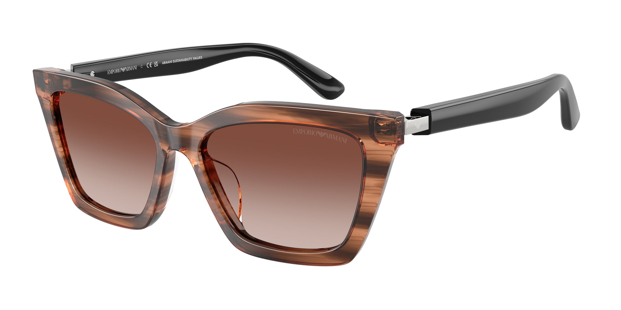Emporio Armani Donna Emporio Armani EA4250U 626613 Occhiali da sole Acetato Marrone Marrone Farfalla Normale Sfumato Emporio Armani Donna Emporio Armani EA4250U 626613 Occhiali da sole Acetato Marrone Marrone Farfalla Normale Sfumato