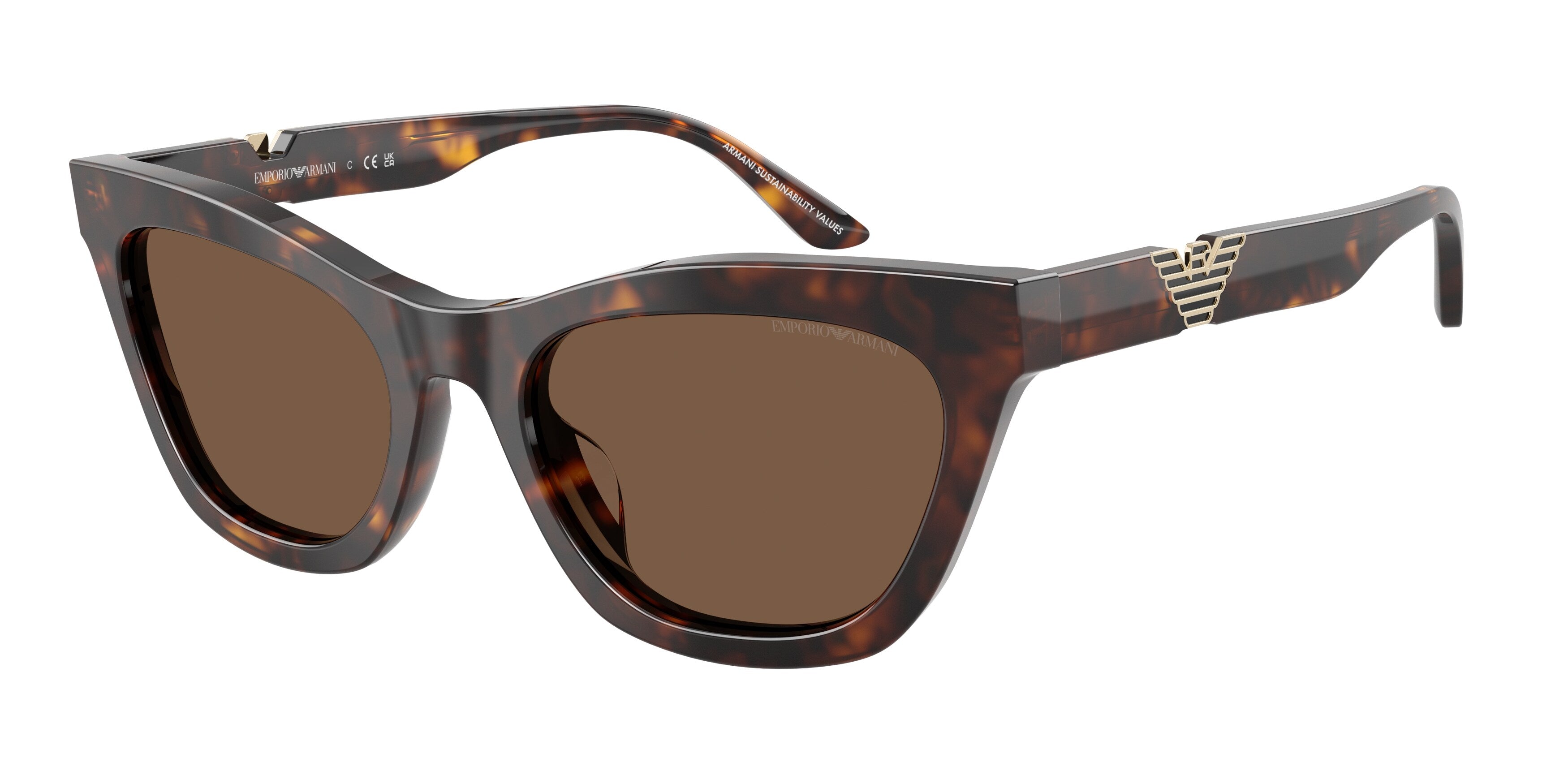 Emporio Armani Donna Emporio Armani EA4259U 502673 Occhiali da sole Acetato Tartaruga Marrone Cat Eye Normale