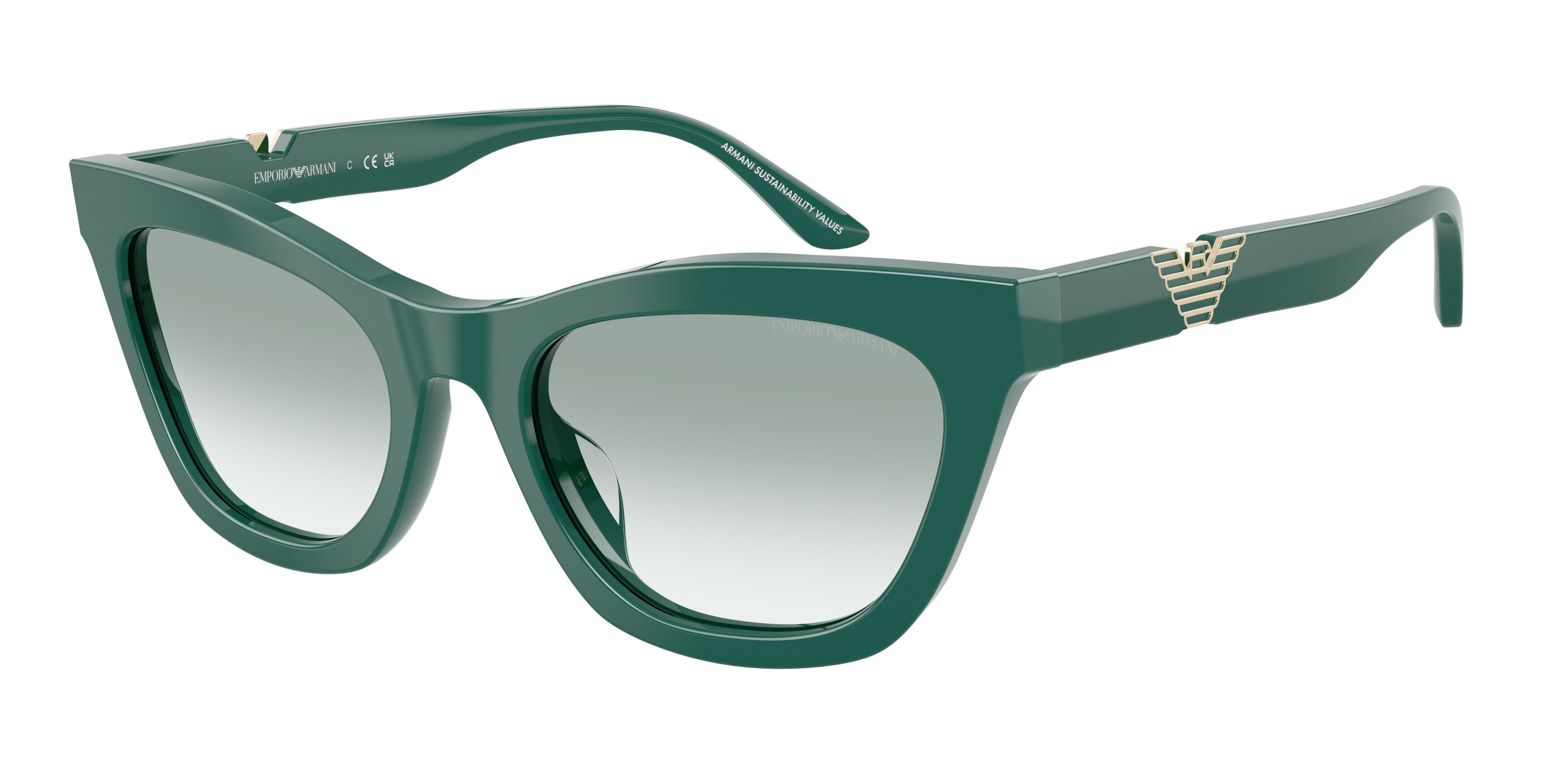 Emporio Armani Donna Emporio Armani EA4259U 63248E Occhiali da sole Acetato Verde Verde Cat Eye Normale Sfumato Emporio Armani Donna Emporio Armani EA4259U 63248E Occhiali da sole Acetato Verde Verde Cat Eye Normale Sfumato