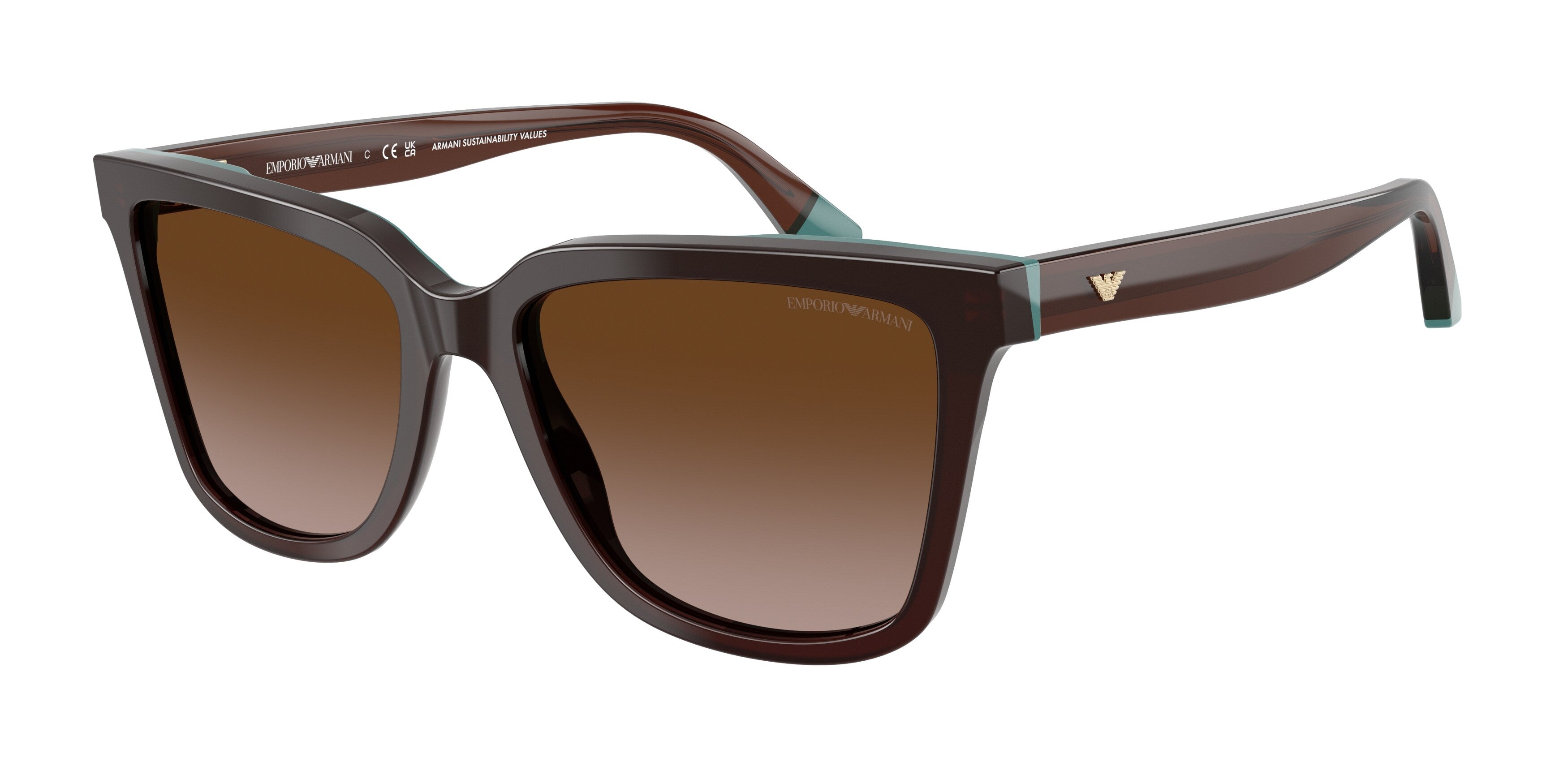 Emporio Armani Donna Emporio Armani EA4261 631813 Occhiali da sole Acetato Marrone Marrone Geometrica Normale Sfumato Emporio Armani Donna Emporio Armani EA4261 631813 Occhiali da sole Acetato Marrone Marrone Geometrica Normale Sfumato