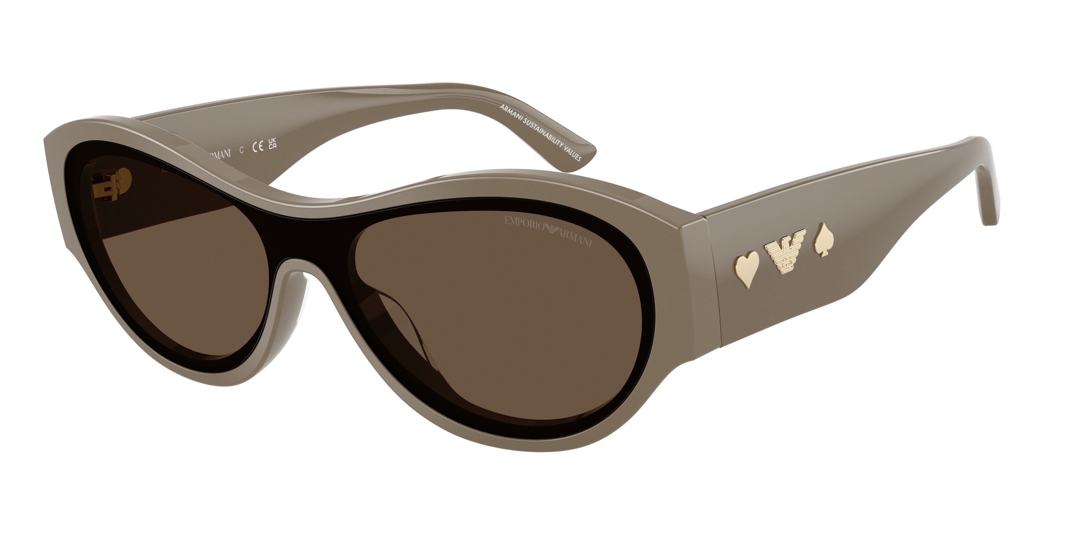 Emporio Armani Donna Emporio Armani EA4265U 634273 Occhiali da sole Acetato Marrone Marrone Geometrica Normale Emporio Armani Donna Emporio Armani EA4265U 634273 Occhiali da sole Acetato Marrone Marrone Geometrica Normale