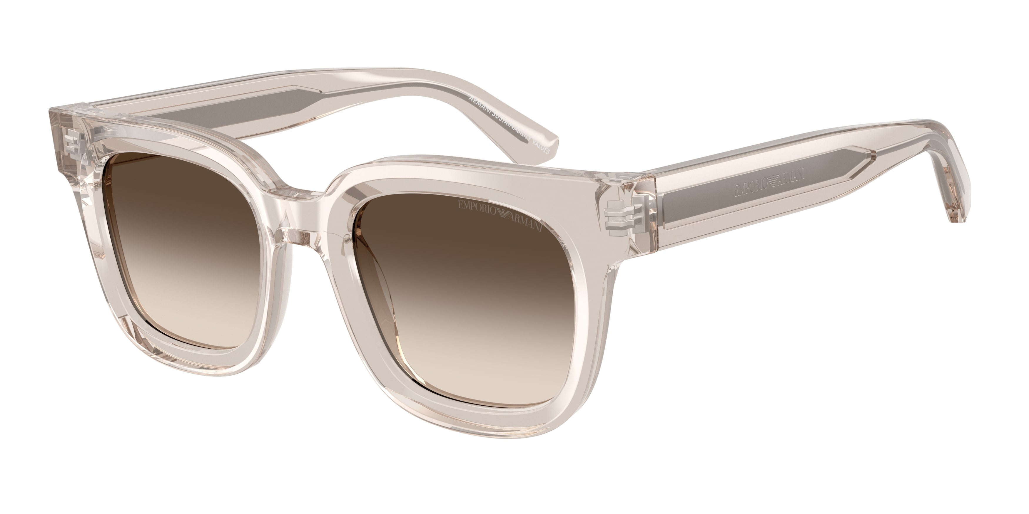 Emporio Armani Donna Emporio Armani EA4271 63630A Occhiali da sole Acetato Marrone Marrone Geometrica Normale
