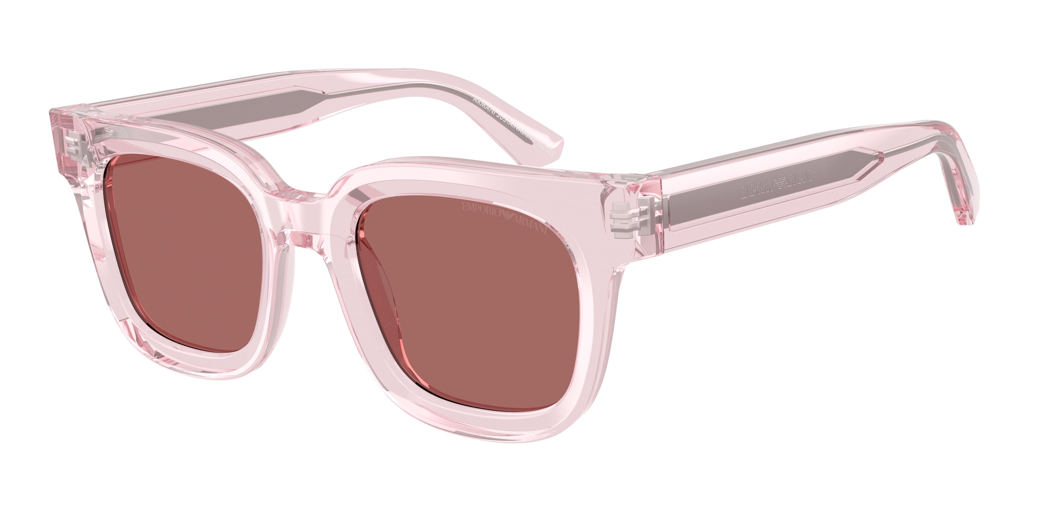 Emporio Armani Donna Emporio Armani EA4271 636669 Occhiali da sole Acetato Rosa Marrone Geometrica Normale Emporio Armani Donna Emporio Armani EA4271 636669 Occhiali da sole Acetato Rosa Marrone Geometrica Normale