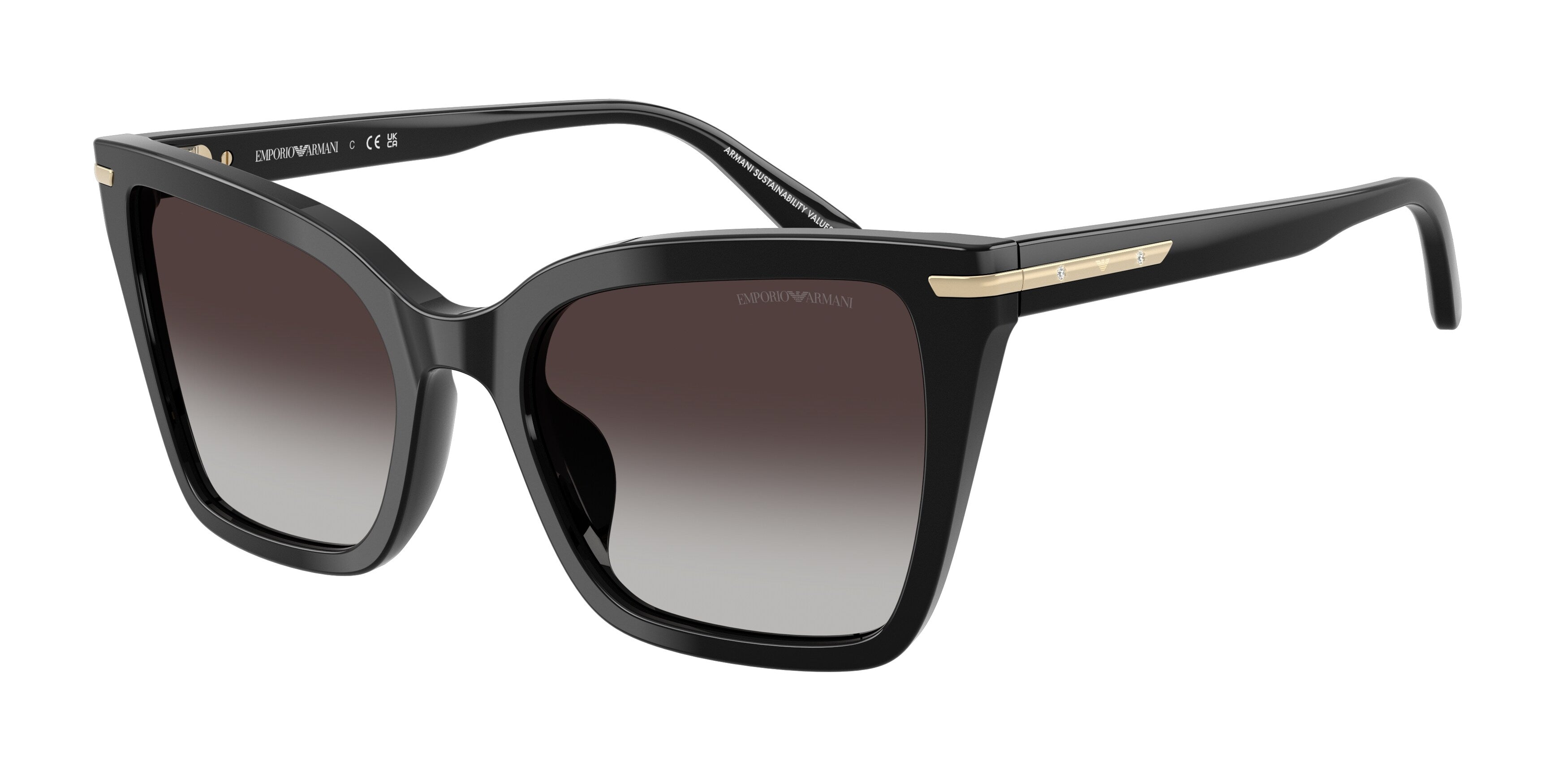Emporio Armani Donna Emporio Armani EA4273BU 50178G Occhiali da sole Acetato Nero Grigio Squadrata Normale Sfumato Emporio Armani Donna Emporio Armani EA4273BU 50178G Occhiali da sole Acetato Nero Grigio Squadrata Normale Sfumato