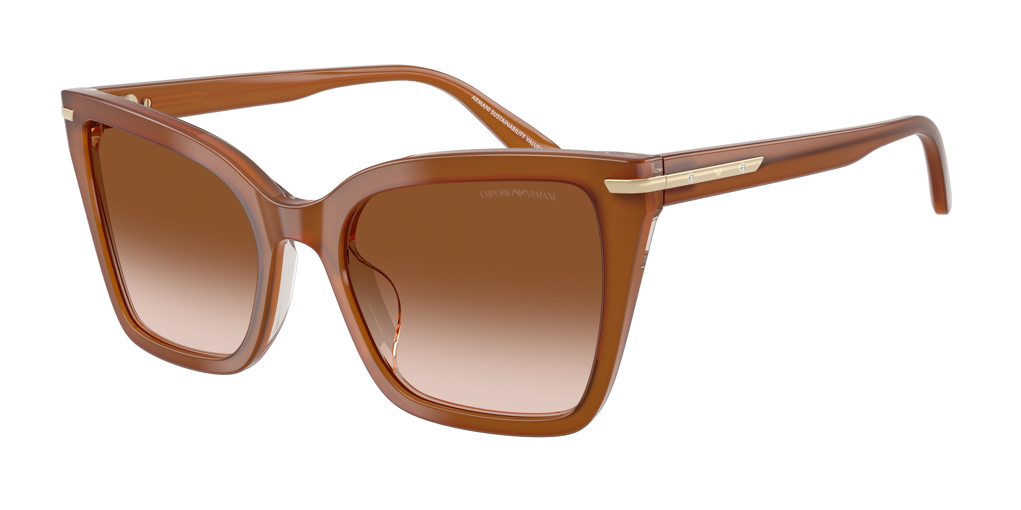 Emporio Armani Donna Emporio Armani EA4273BU 637613 Occhiali da sole Acetato Marrone Marrone Squadrata Normale Sfumato Emporio Armani Donna Emporio Armani EA4273BU 637613 Occhiali da sole Acetato Marrone Marrone Squadrata Normale Sfumato