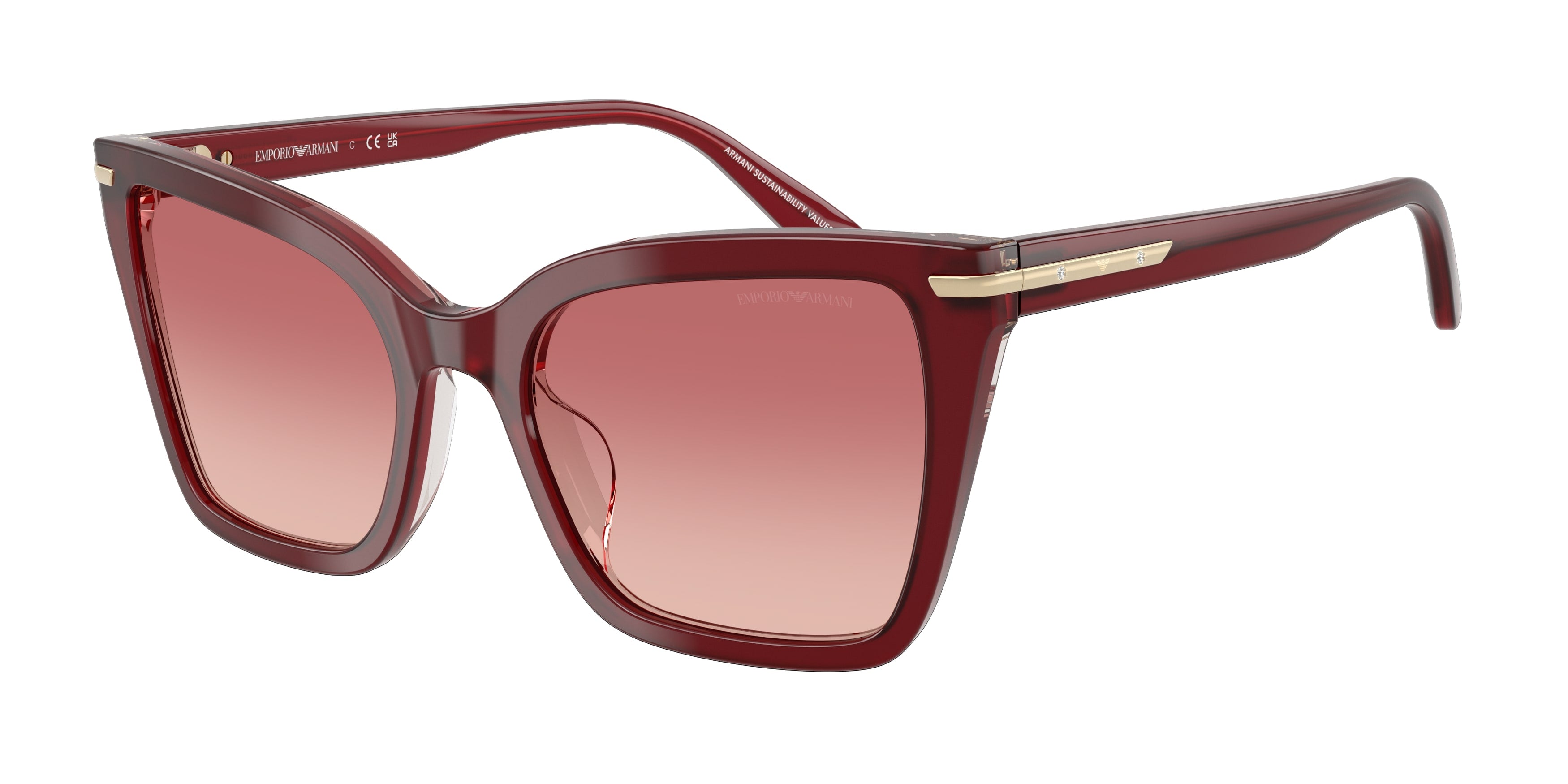 Emporio Armani Donna Emporio Armani EA4273BU 6377A5 Occhiali da sole Acetato Rosso Rosa Squadrata Normale Sfumato Emporio Armani Donna Emporio Armani EA4273BU 6377A5 Occhiali da sole Acetato Rosso Rosa Squadrata Normale Sfumato