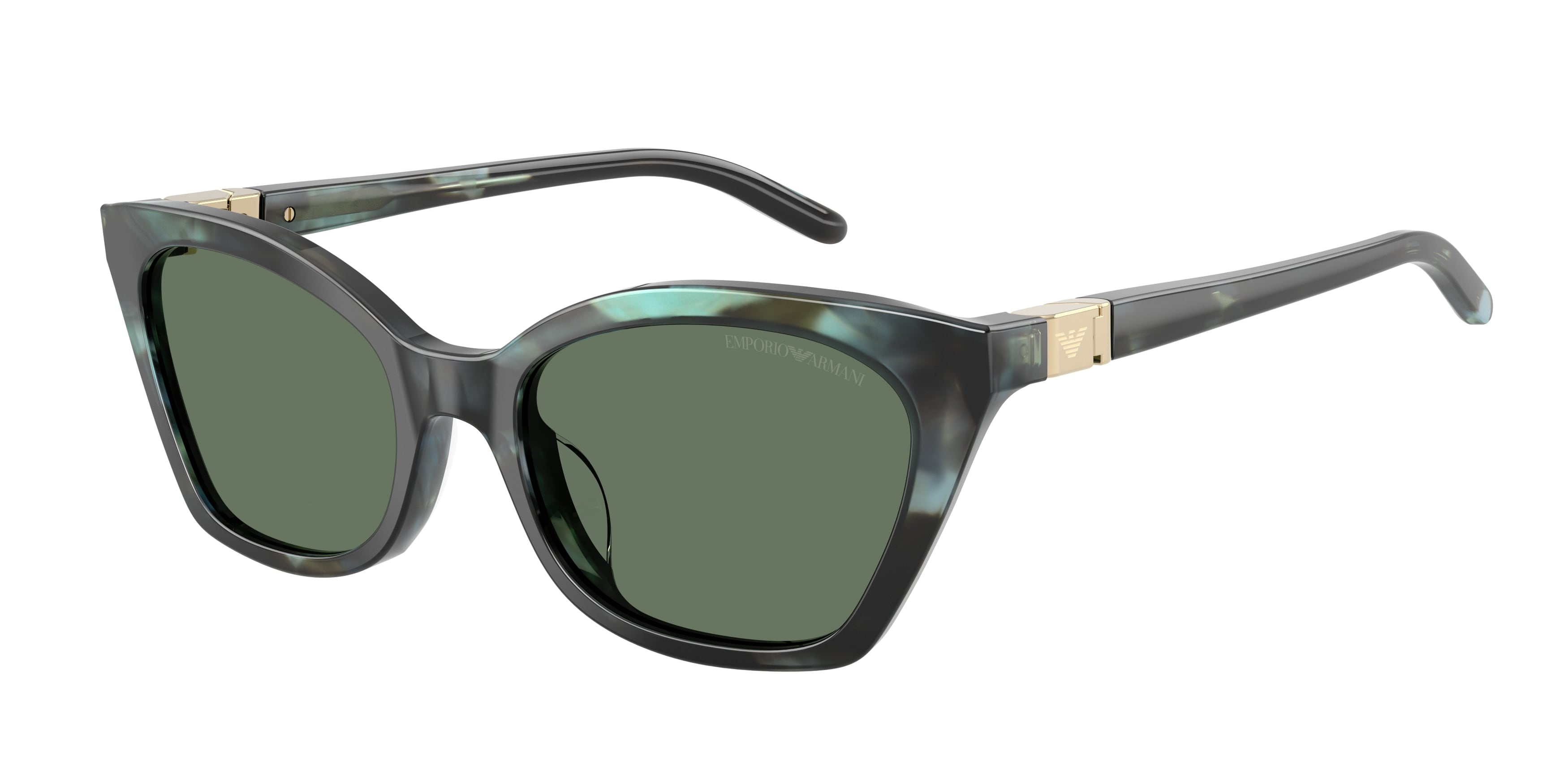 Emporio Armani Donna Emporio Armani EA4284U 646382 Occhiali da sole Acetato Nero Verde Cat Eye Normale