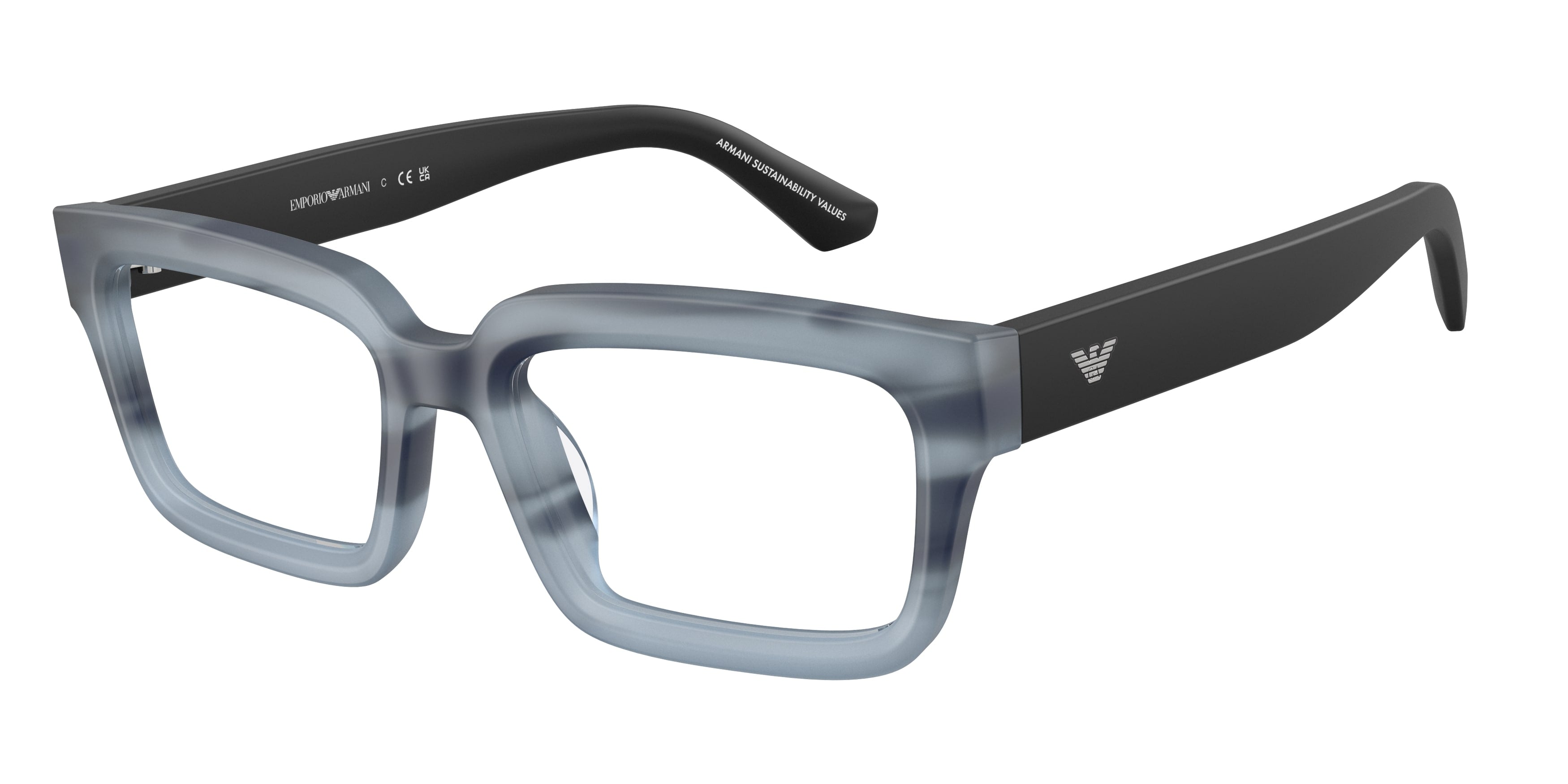 Emporio Armani Unisex Emporio Armani EA3277U 6368 Montature da vista Acetato Blu Trasparente Squadrata Normale Emporio Armani Unisex Emporio Armani EA3277U 6368 Montature da vista Acetato Blu Trasparente Squadrata Normale