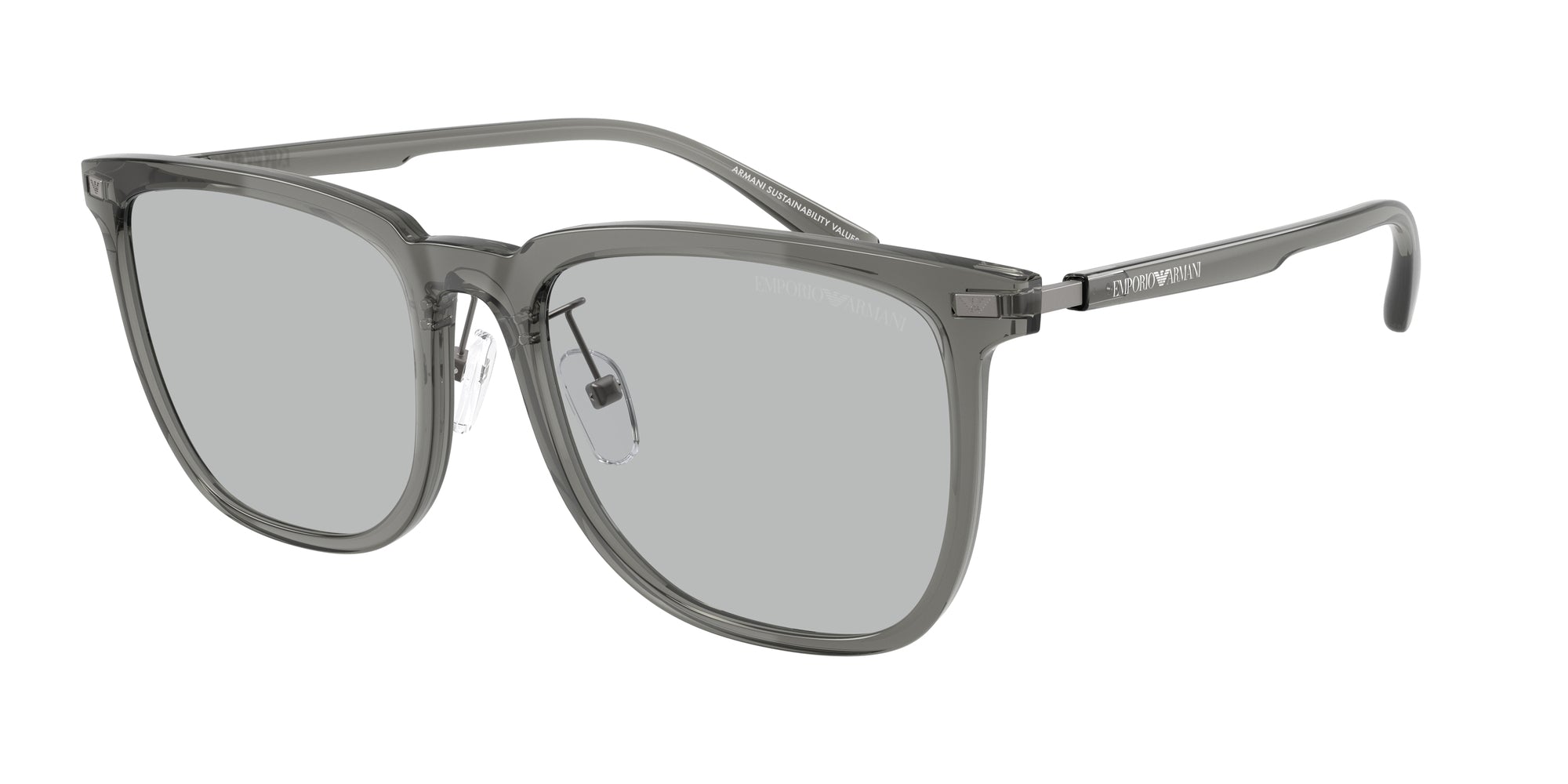 Emporio Armani Unisex Emporio Armani EA4255D 502987 Occhiali da sole Iniettato Grigio Grigio Geometrica Normale
