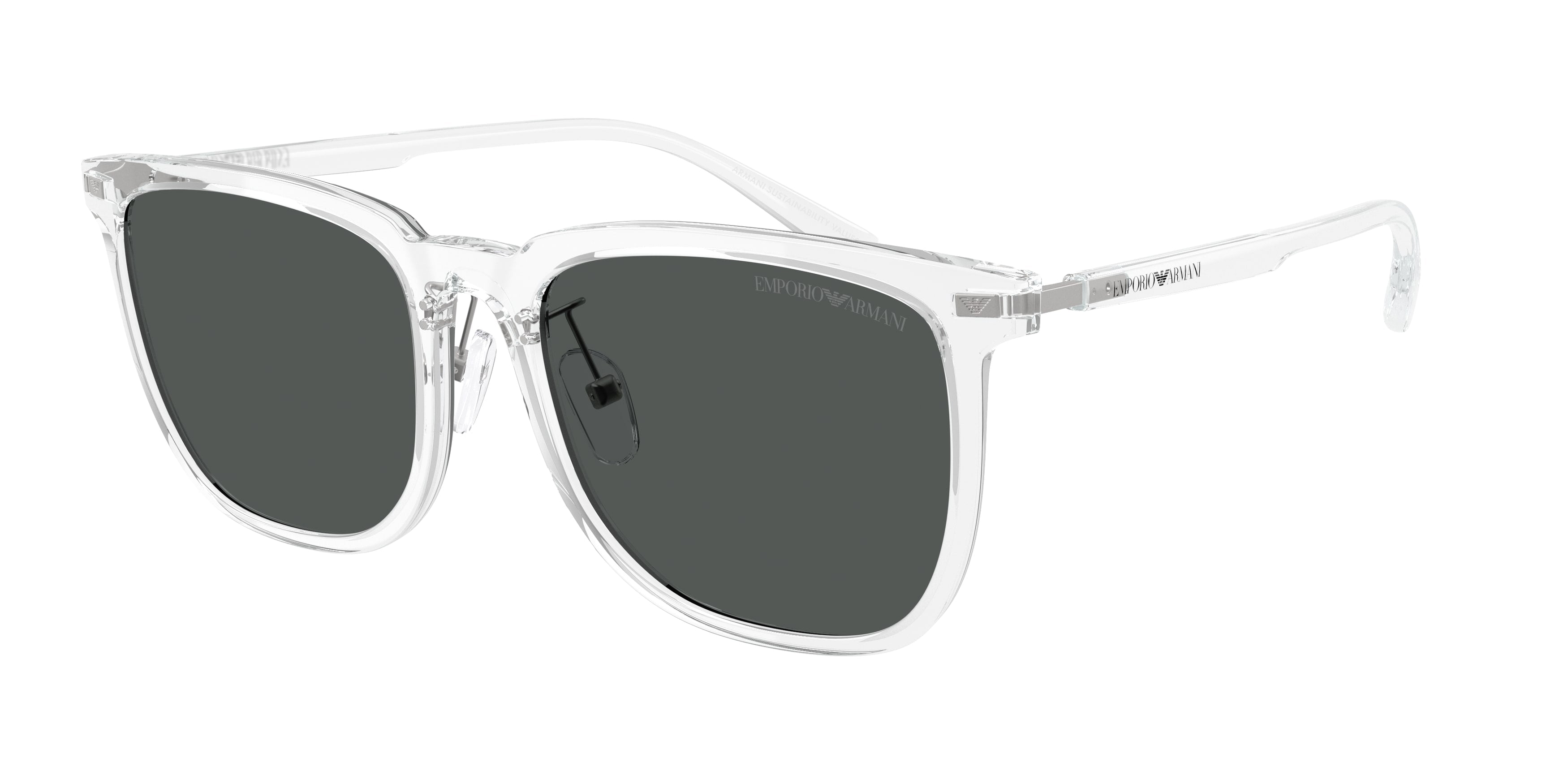 Emporio Armani Unisex Emporio Armani EA4255D 634487 Occhiali da sole Iniettato Trasparente Grigio Geometrica Normale Emporio Armani Unisex Emporio Armani EA4255D 634487 Occhiali da sole Iniettato Trasparente Grigio Geometrica Normale