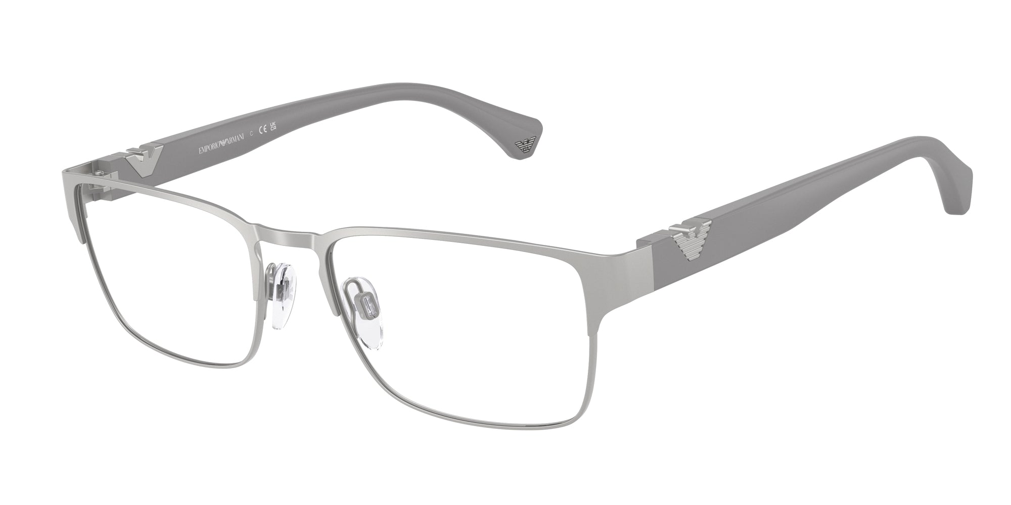 Emporio Armani Uomo Emporio Armani EA1027 3036 Montature da vista Metallo Argento Squadrata Normale