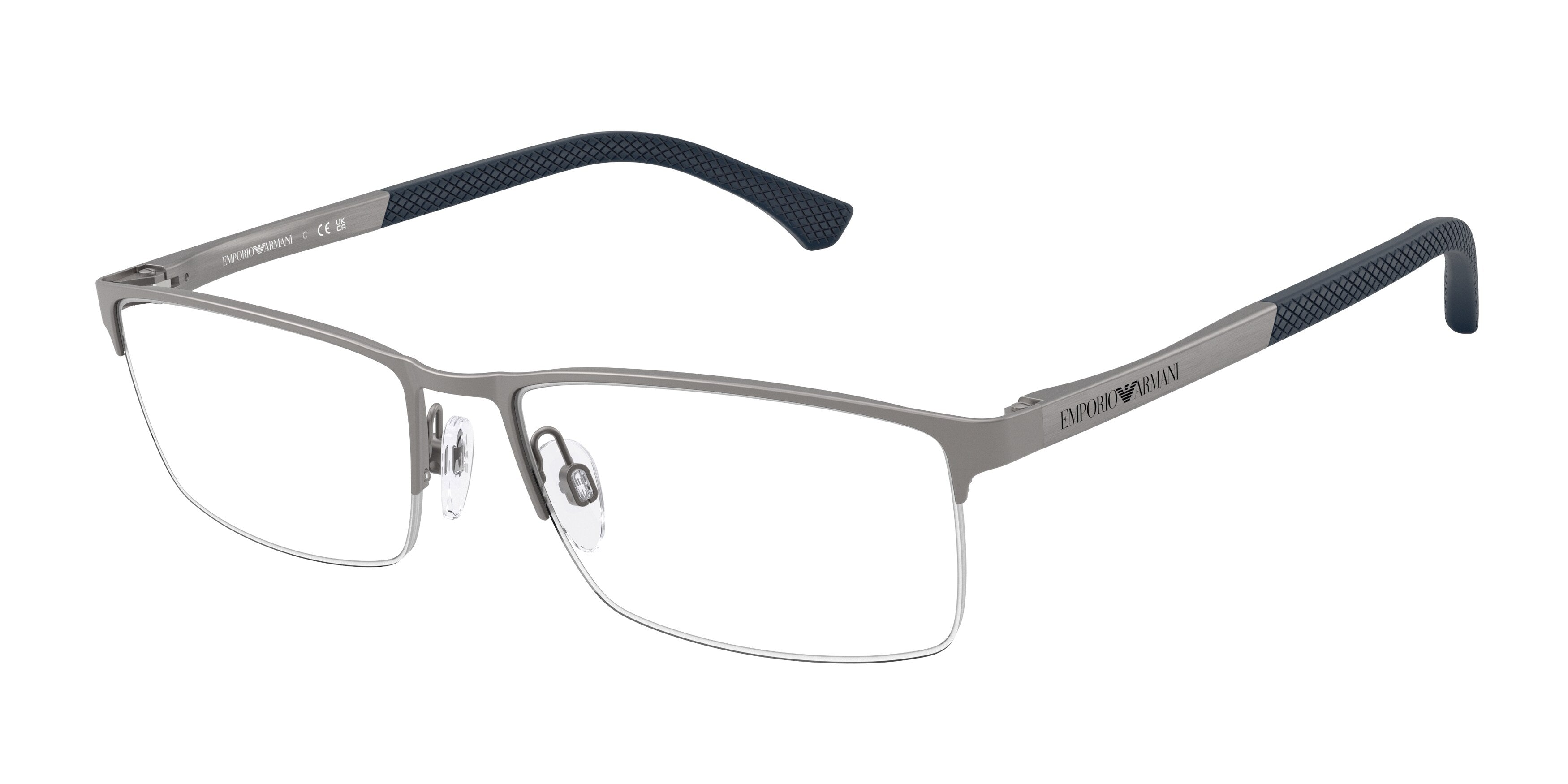 Emporio Armani Uomo Emporio Armani EA1041 3009 Montature da vista Metallo Grigio Trasparente Squadrata Normale Emporio Armani Uomo Emporio Armani EA1041 3009 Montature da vista Metallo Grigio Trasparente Squadrata Normale