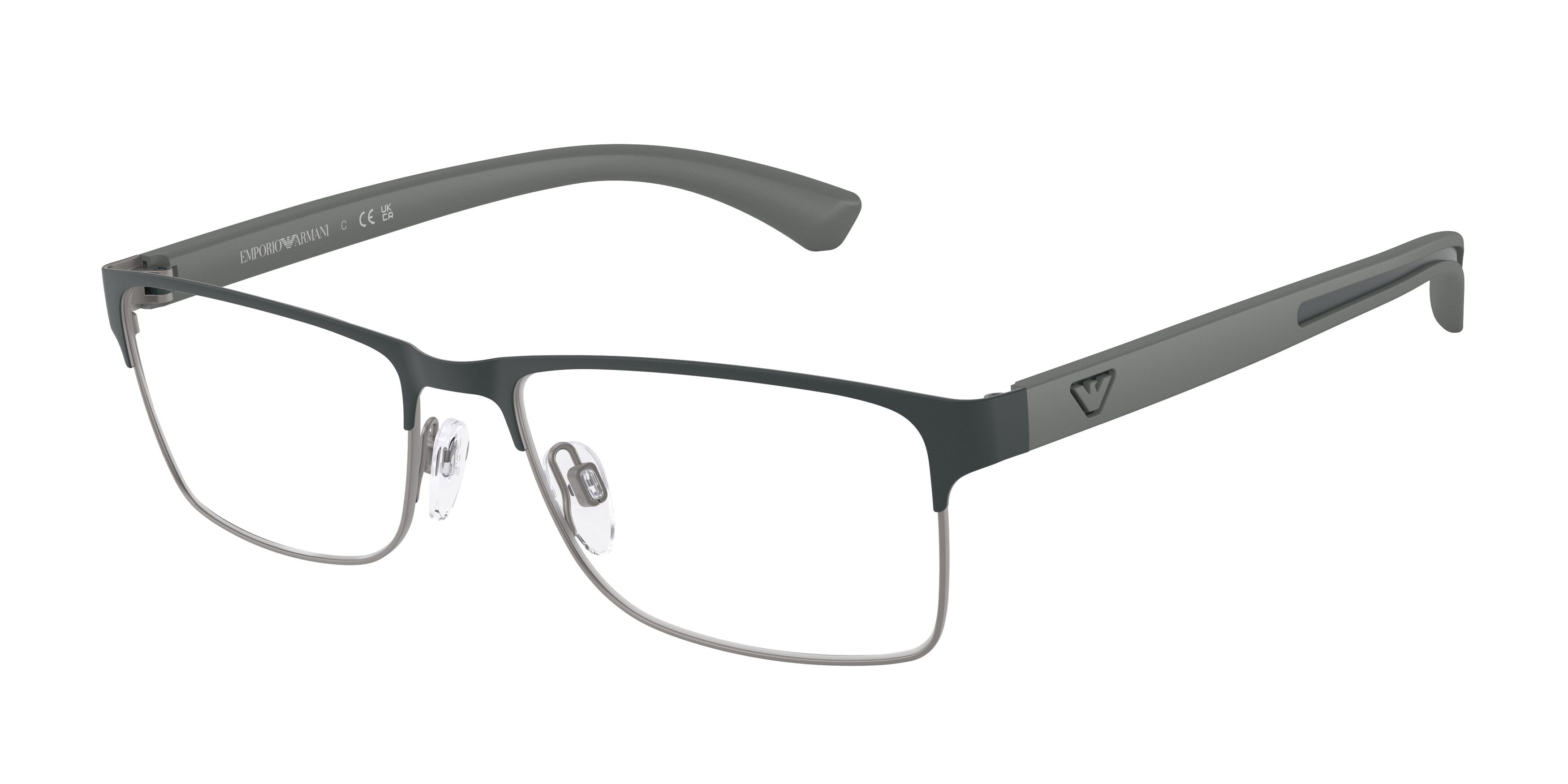 Emporio Armani Uomo Emporio Armani EA1052 3443 Montature da vista Metallo Grigio Trasparente Squadrata Normale Emporio Armani Uomo Emporio Armani EA1052 3443 Montature da vista Metallo Grigio Trasparente Squadrata Normale