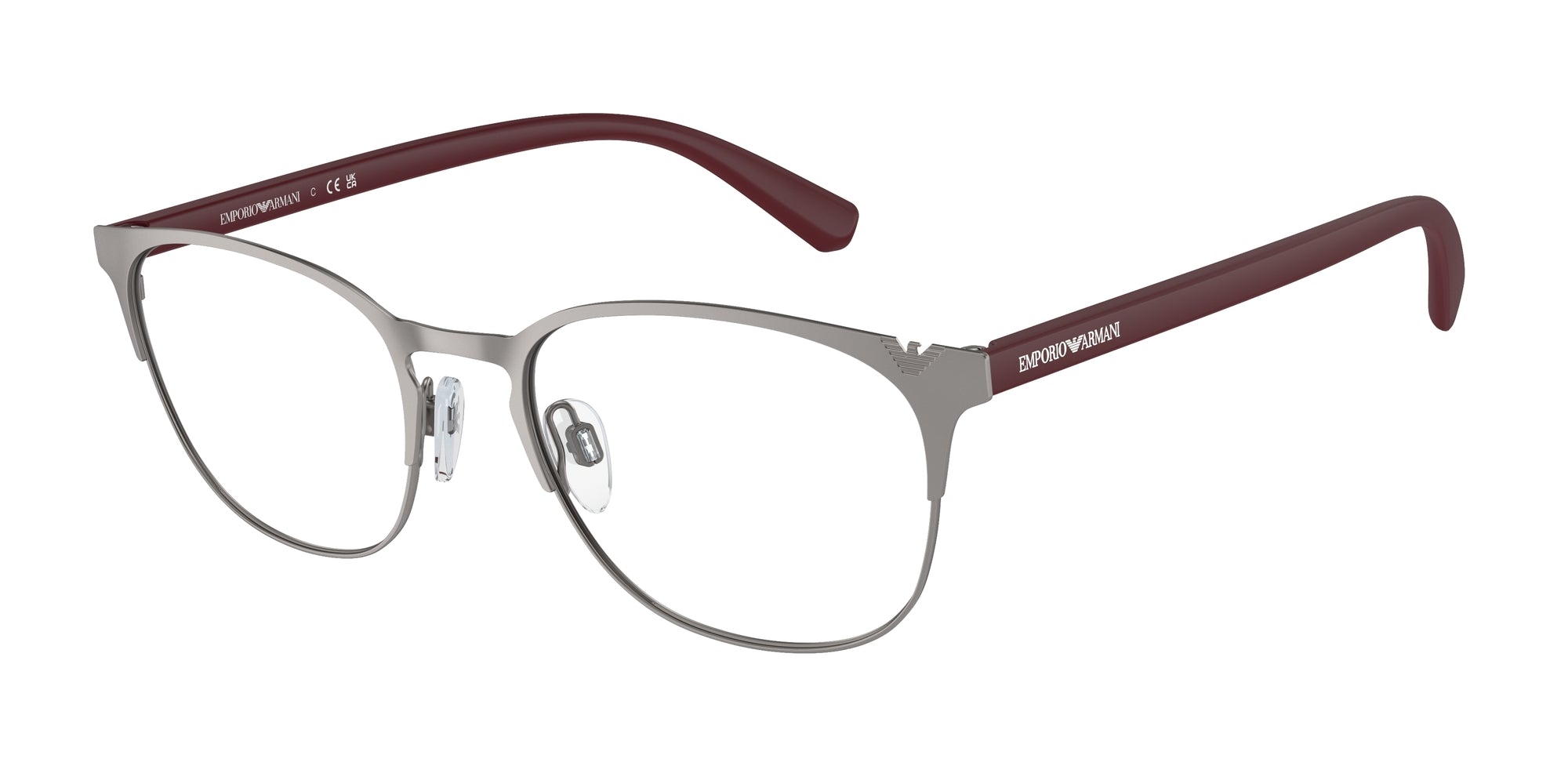 Emporio Armani Uomo Emporio Armani EA1059 3379 Montature da vista Metallo Grigio Trasparente Rotonda Normale