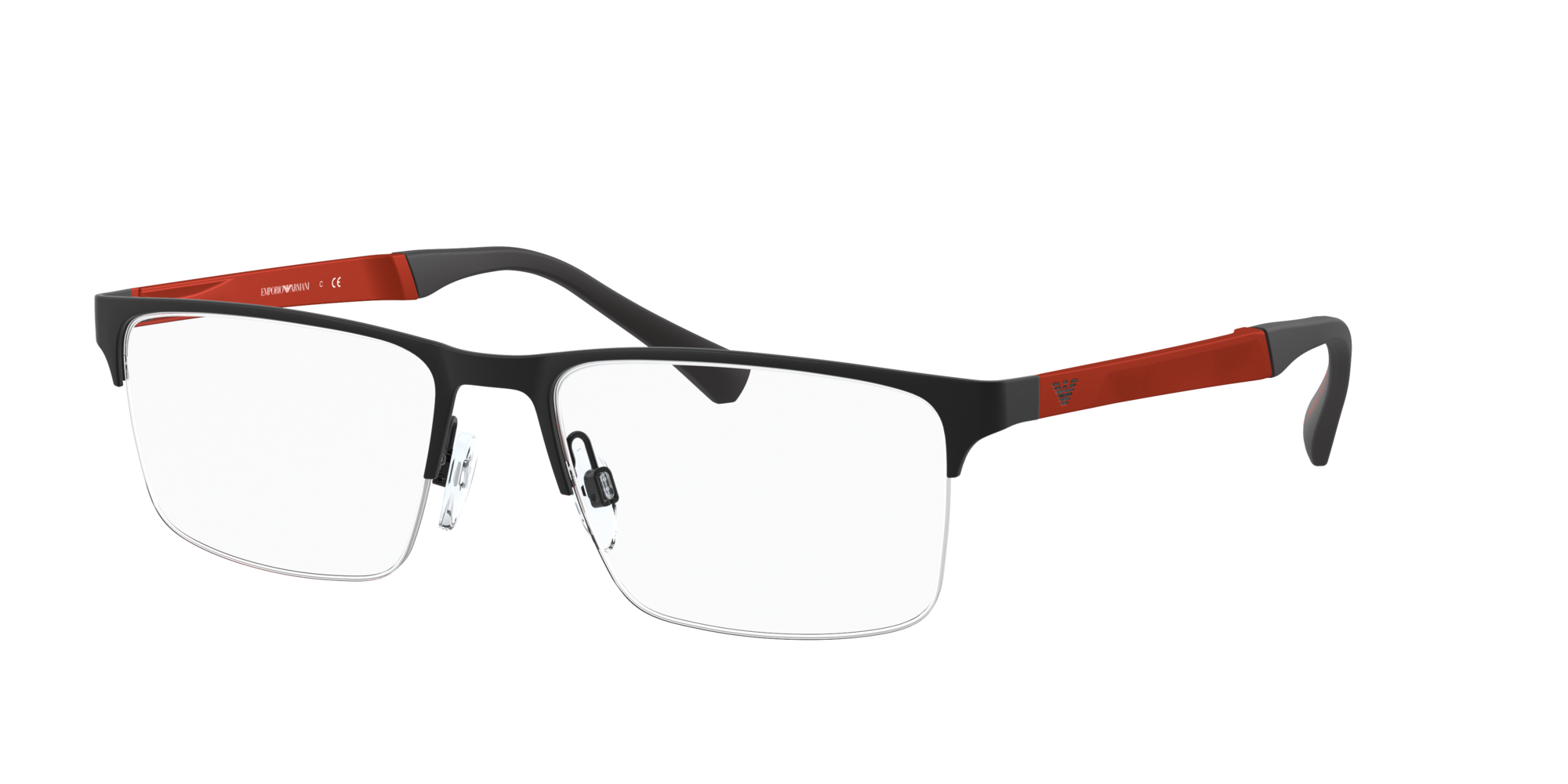 Emporio Armani Uomo Emporio Armani EA1110D 3330 Montature da vista Metallo Nero Trasparente Squadrata Normale