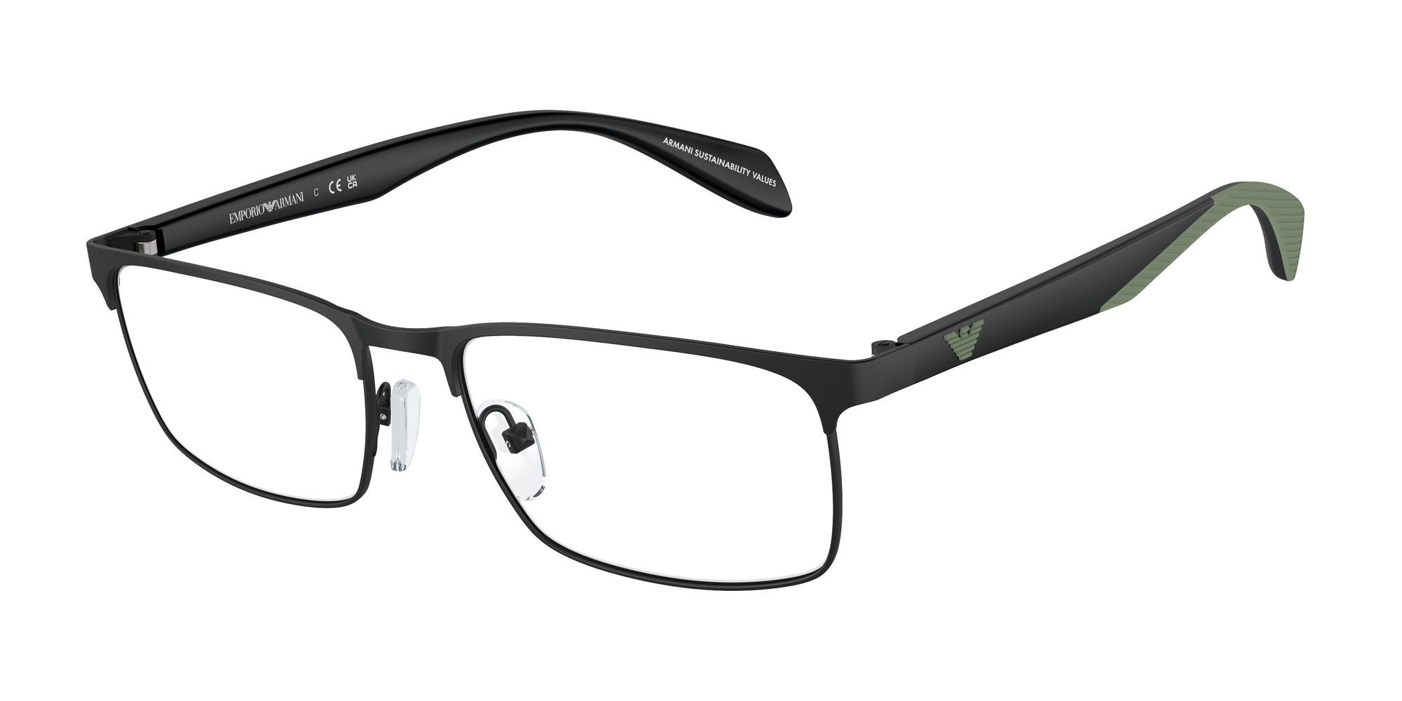 Emporio Armani Uomo Emporio Armani EA1149 3001 Montature da vista Metallo Nero Squadrata Normale