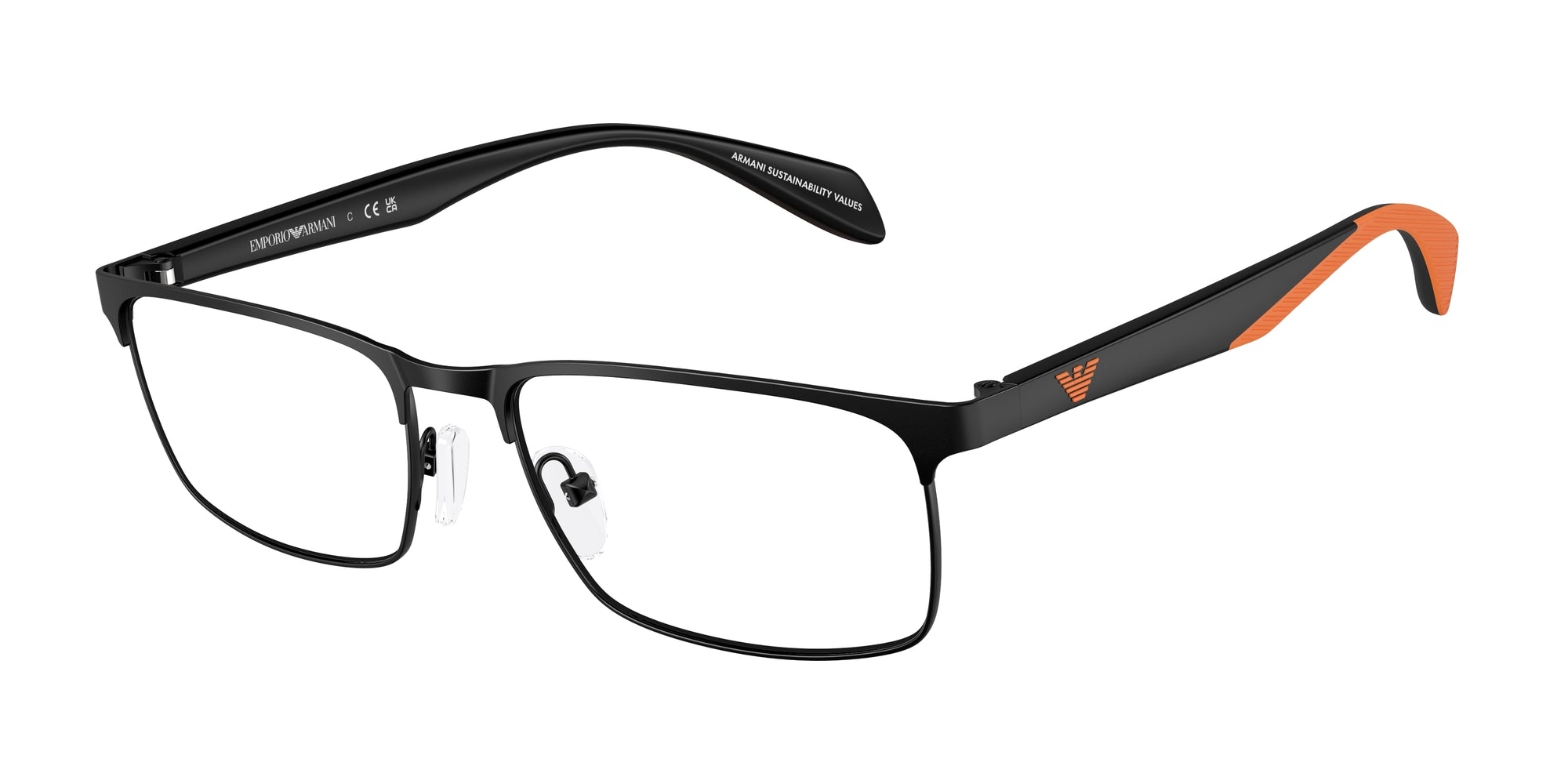 Emporio Armani Uomo Emporio Armani EA1149 3226 Montature da vista Metallo Nero Squadrata Normale