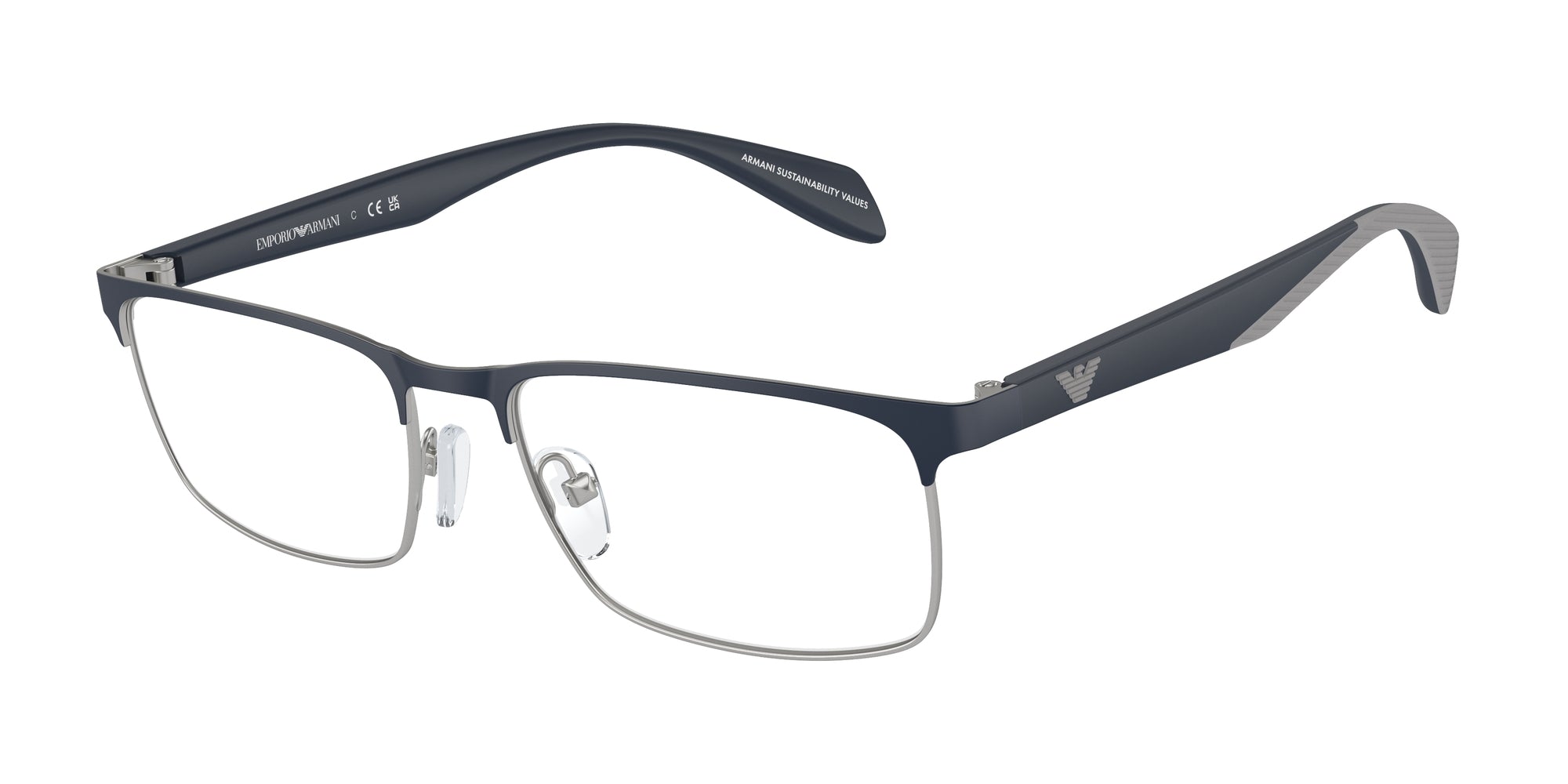 Emporio Armani Uomo Emporio Armani EA1149 3368 Montature da vista Metallo Argento Trasparente Squadrata Normale Emporio Armani Uomo Emporio Armani EA1149 3368 Montature da vista Metallo Argento Trasparente Squadrata Normale