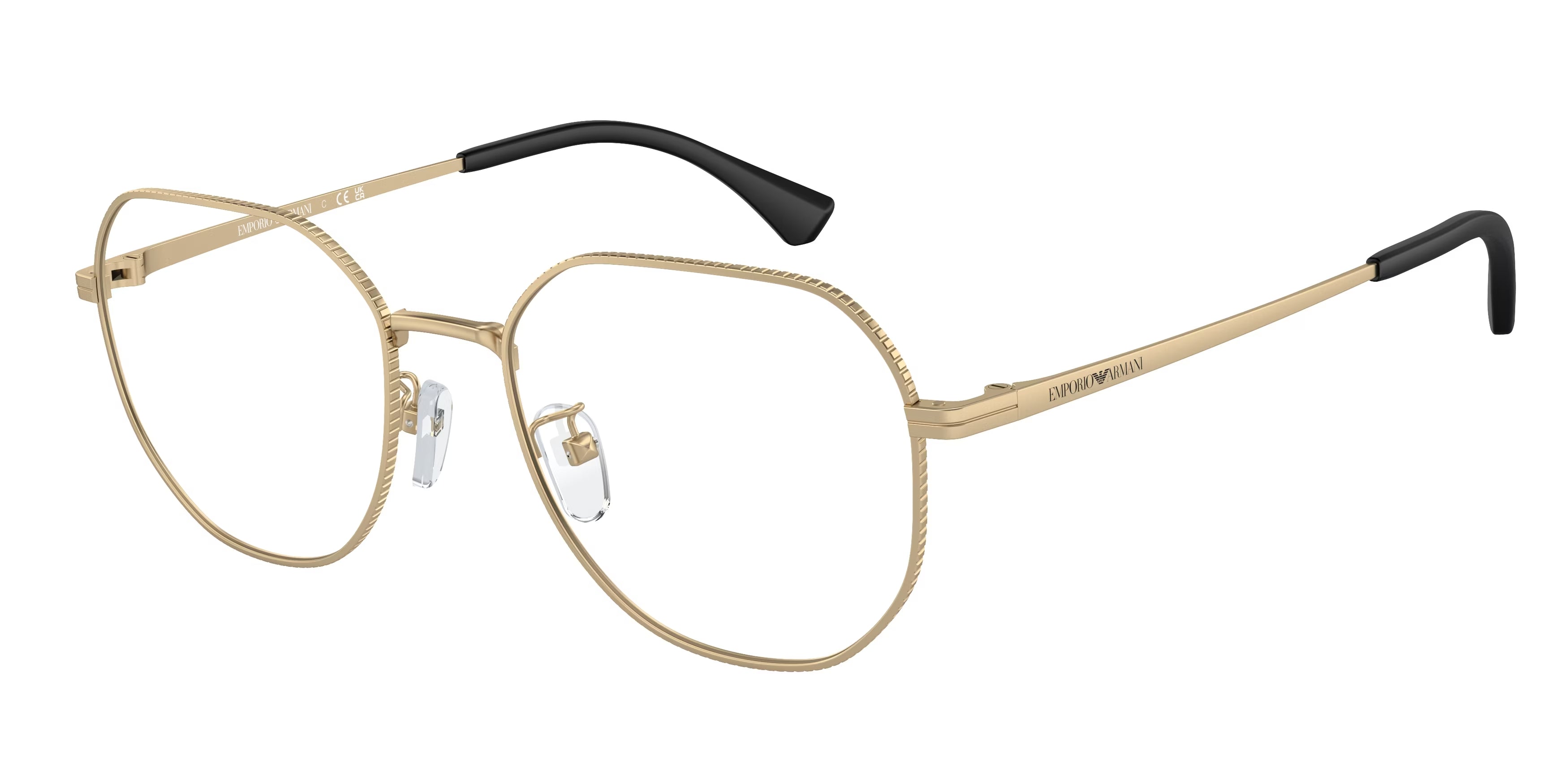 Emporio Armani Uomo Emporio Armani EA1154D 3002 Montature da vista Metallo Oro Trasparente Rotonda Normale Emporio Armani Uomo Emporio Armani EA1154D 3002 Montature da vista Metallo Oro Trasparente Rotonda Normale