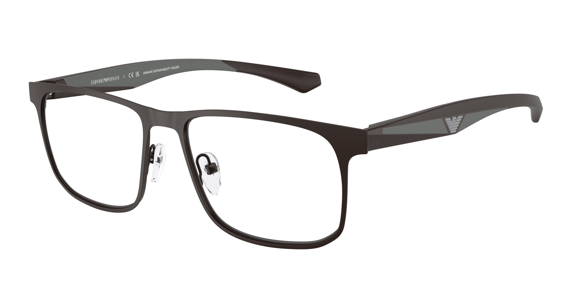 Emporio Armani Uomo Emporio Armani EA1163 3390 Montature da vista Metallo Marrone Squadrata Normale Emporio Armani Uomo Emporio Armani EA1163 3390 Montature da vista Metallo Marrone Squadrata Normale