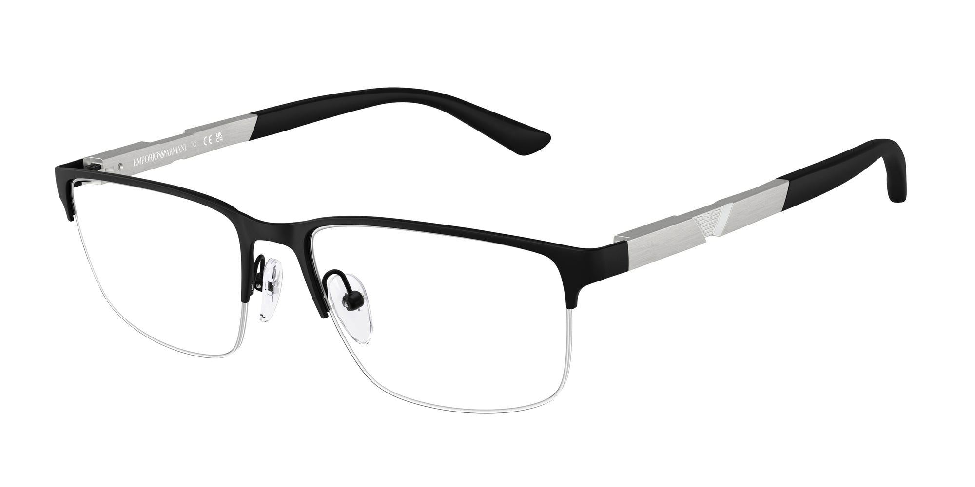 Emporio Armani Uomo Emporio Armani EA1164 3001 Montature da vista Metallo Nero Squadrata Normale