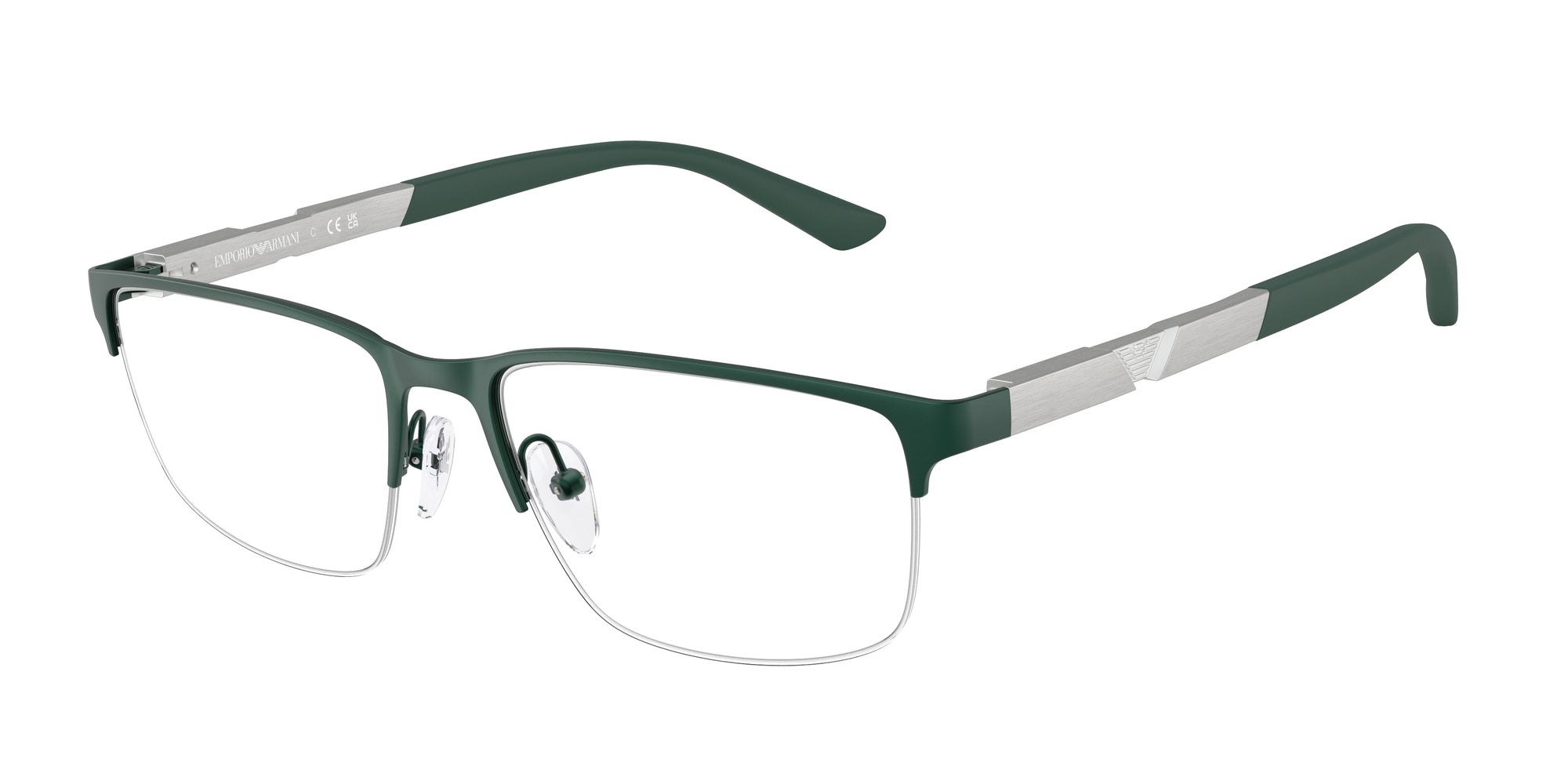 Emporio Armani Uomo Emporio Armani EA1164 3017 Montature da vista Metallo Verde Squadrata Normale