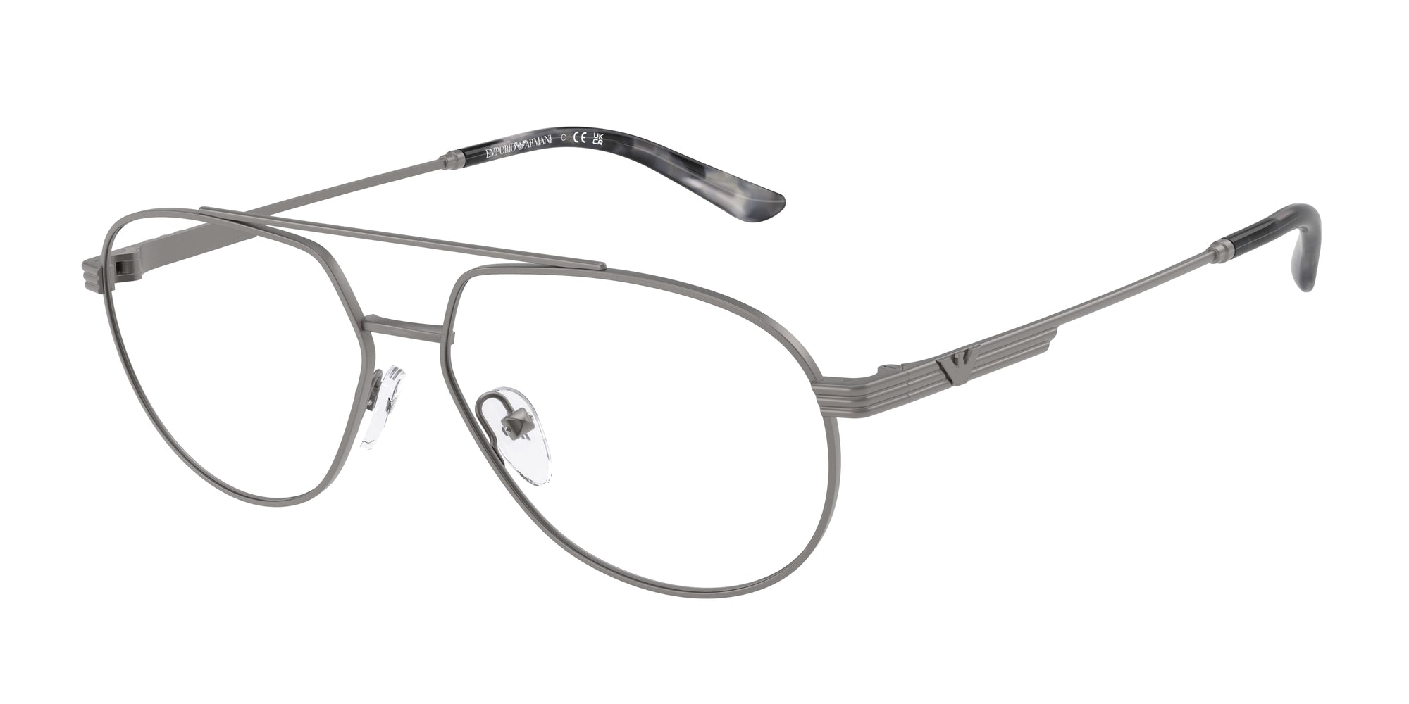 Emporio Armani Uomo Emporio Armani EA1165 3003 Montature da vista Metallo Grigio Trasparente Pilot Normale